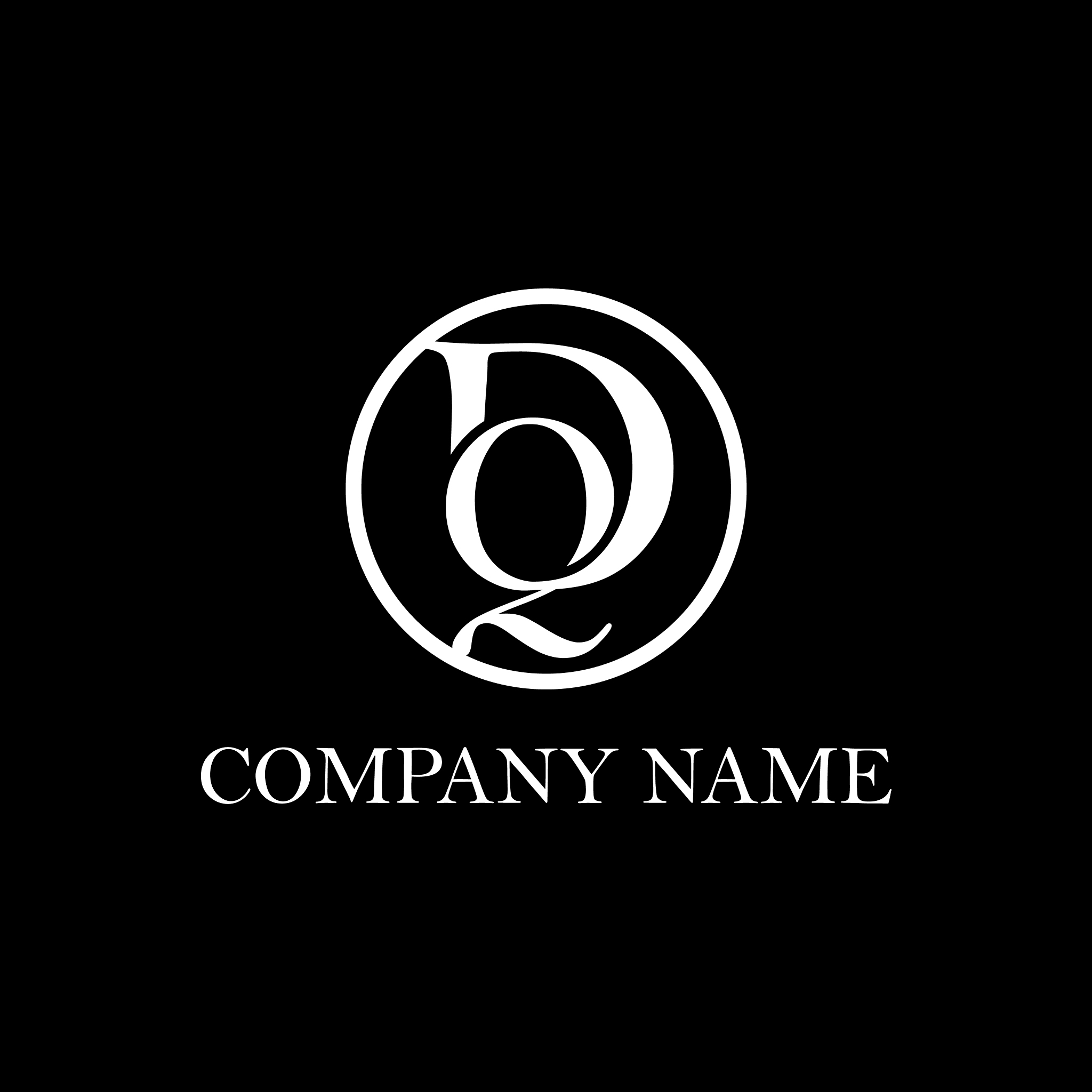 letter dq logo design inspiration clean and