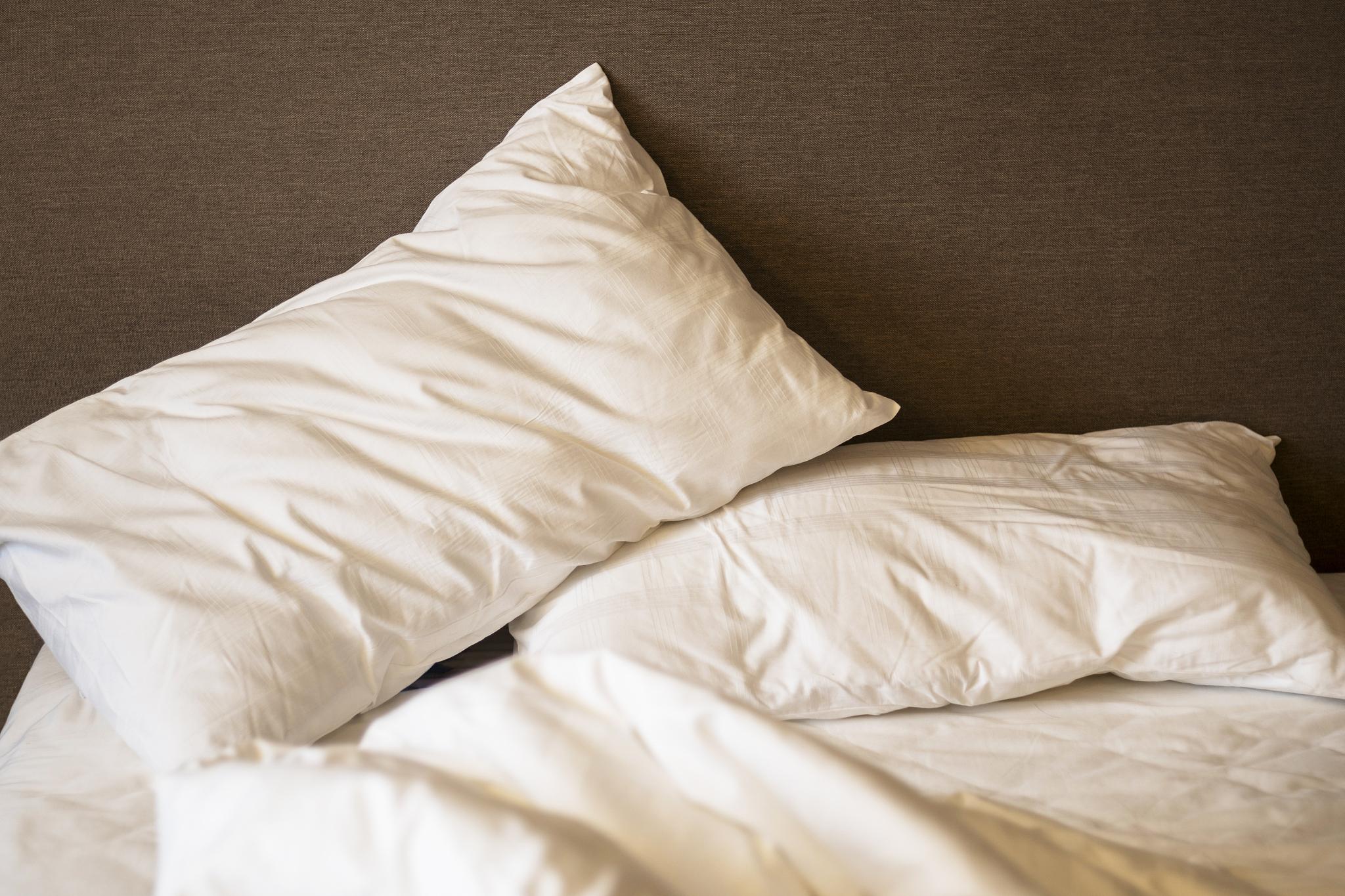 pillow on bed
