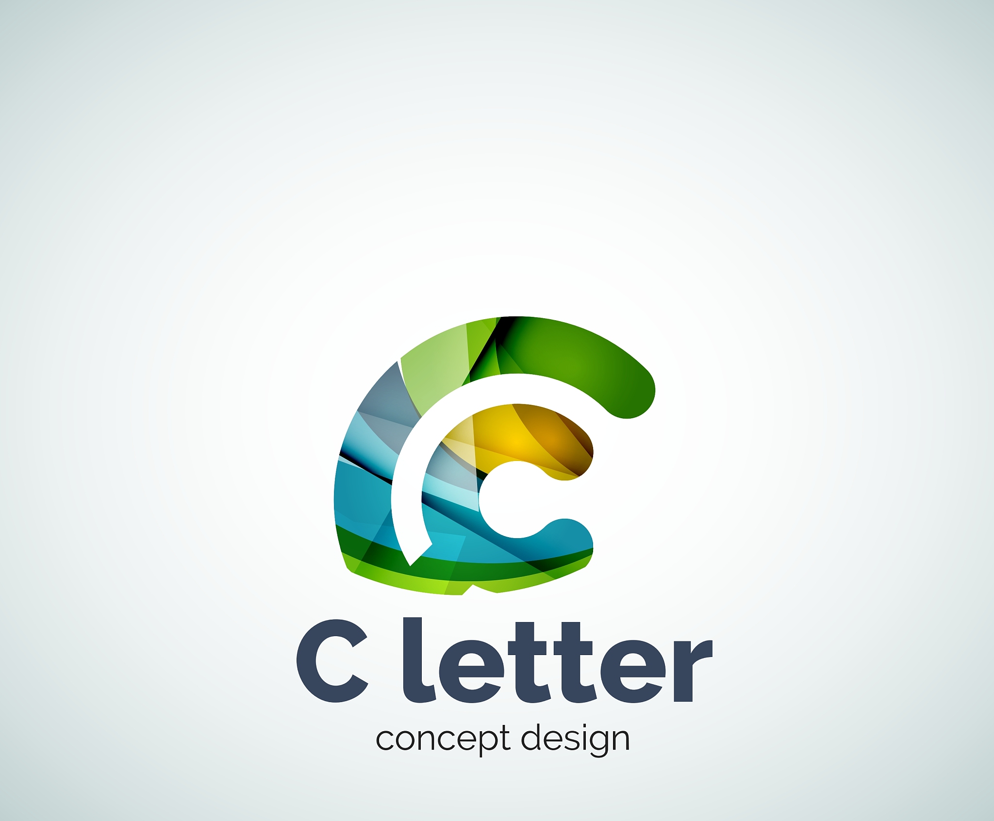 c letter concept logo template