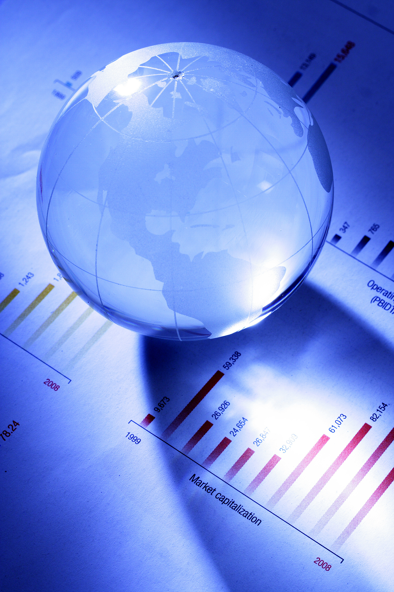 globe on business document