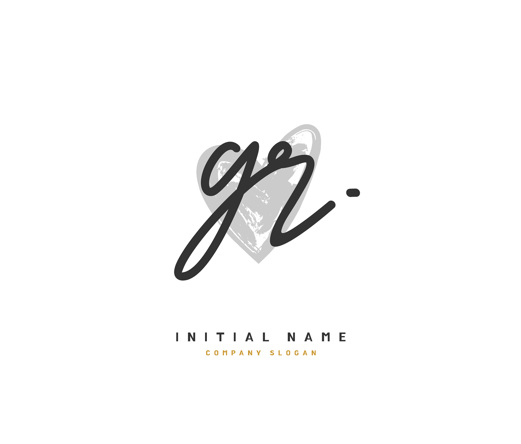 g r gr beauty initial logo handwriting logo of