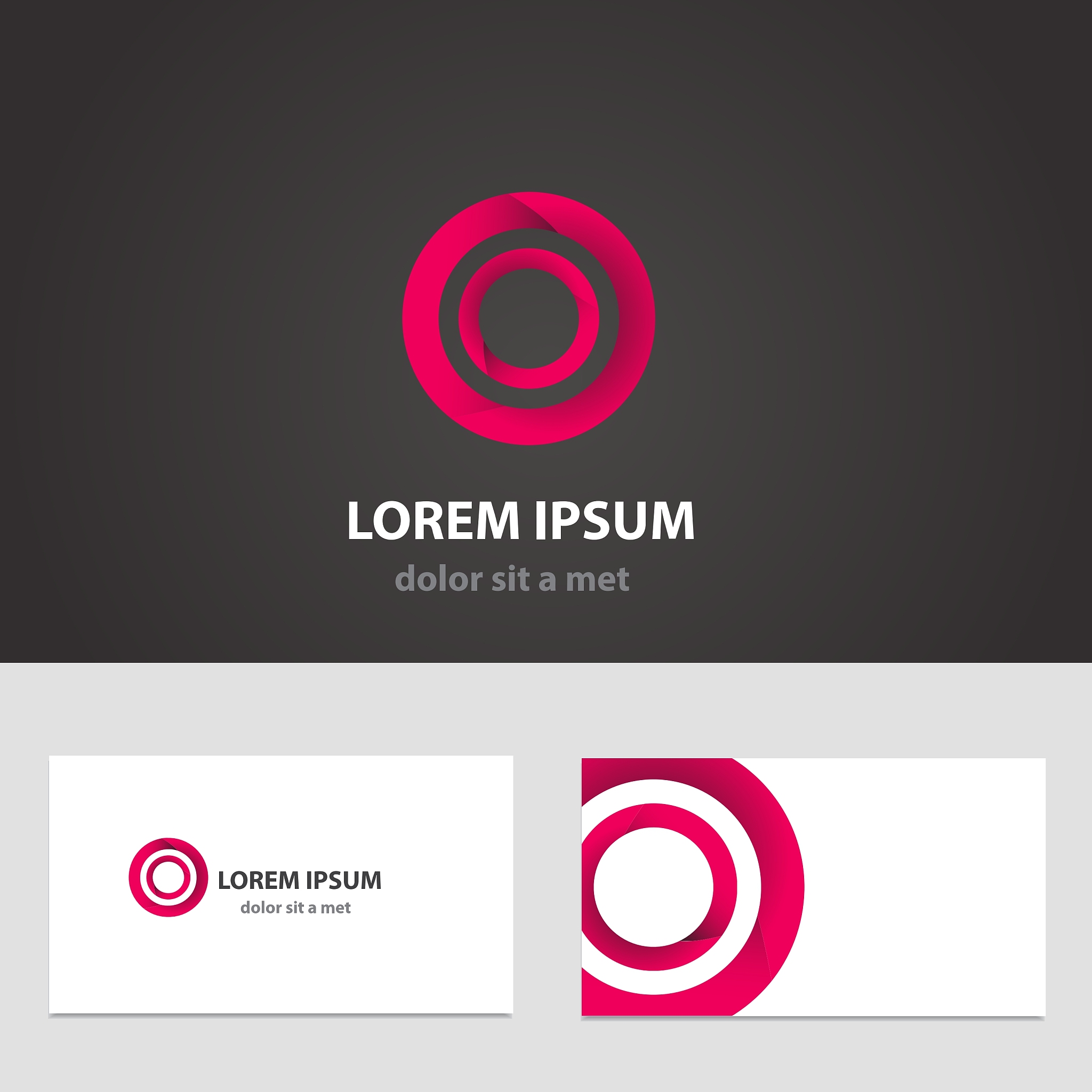 abstract logo design template with business card