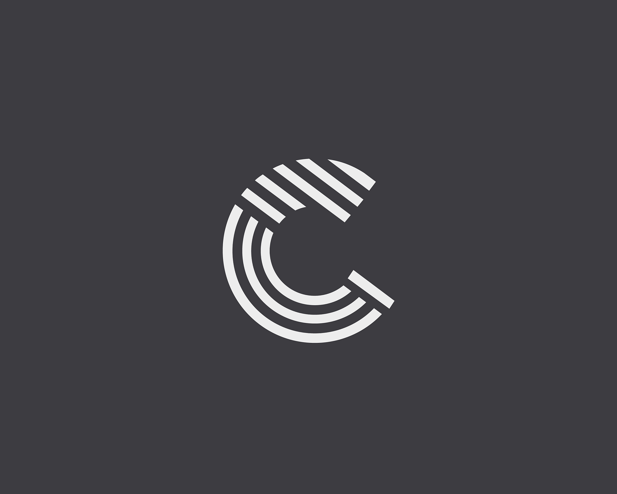 letter c line logo design creative