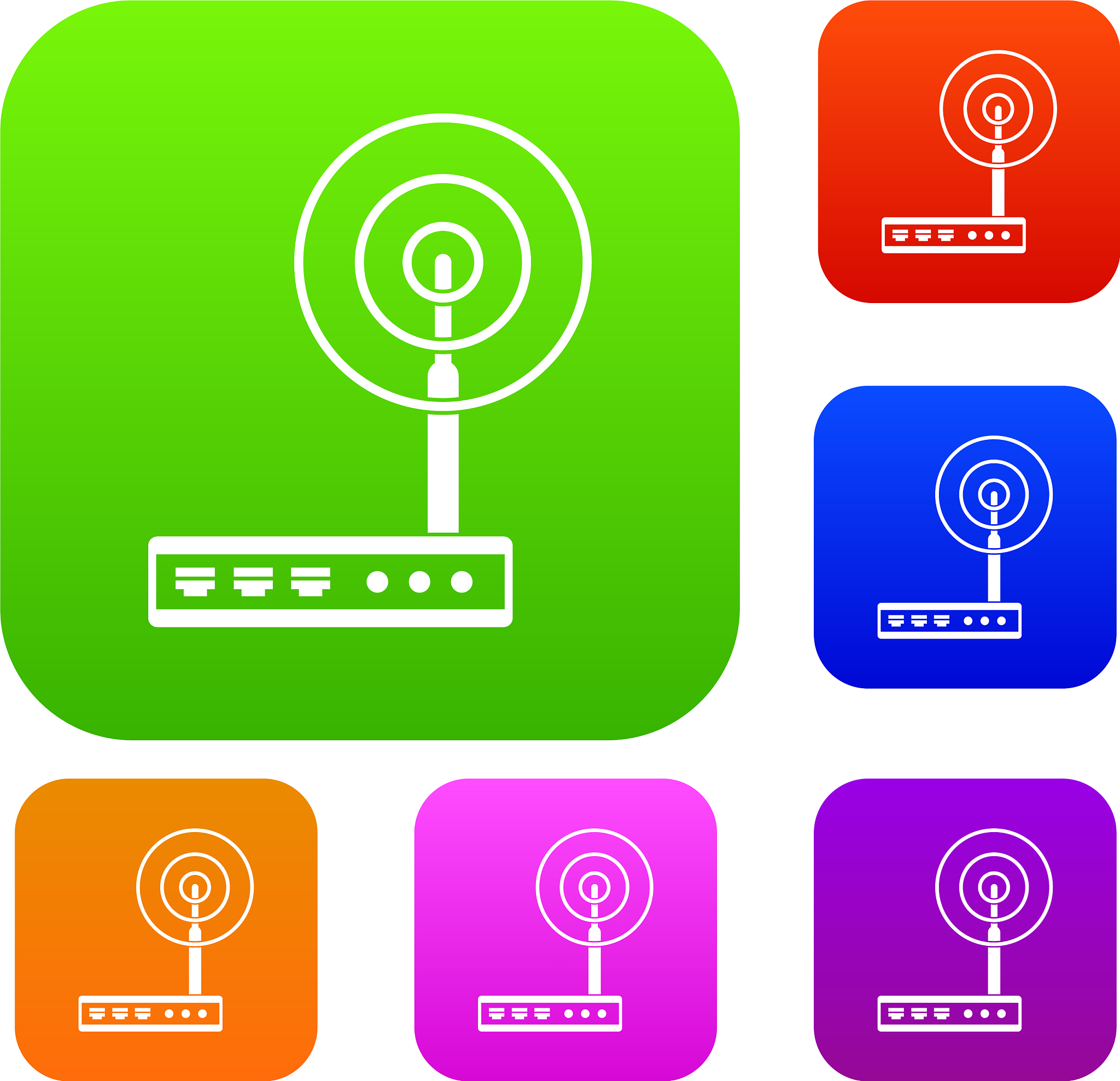 wifi router set color collection