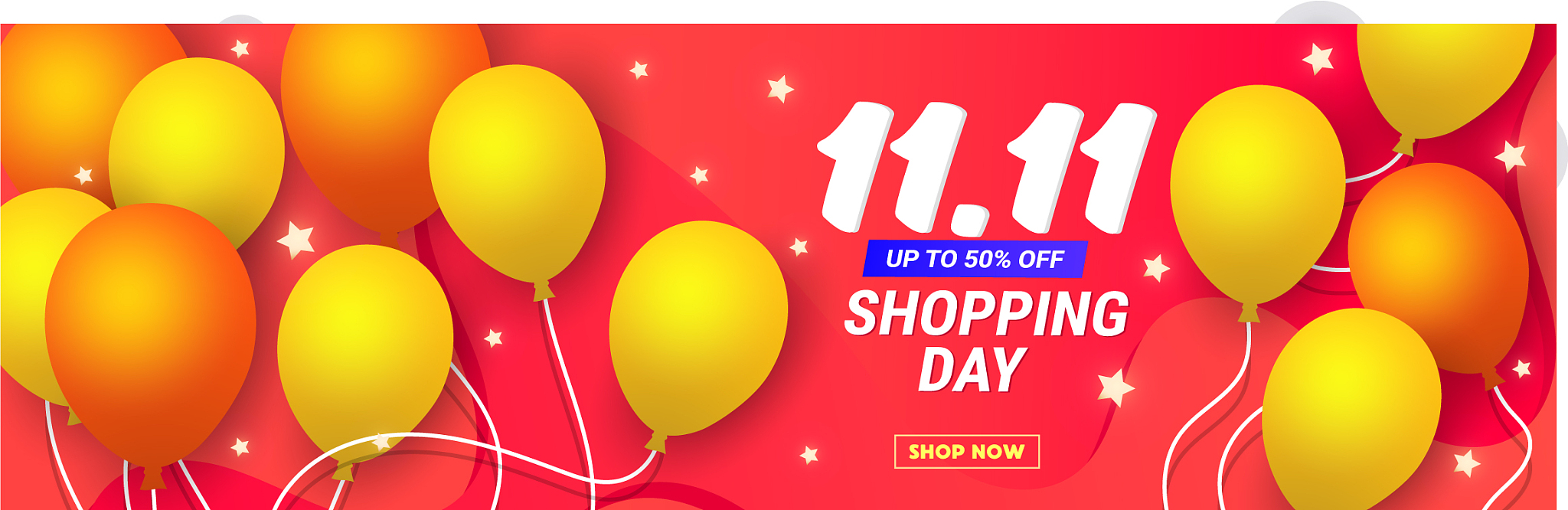 1111 discount banner template poster with