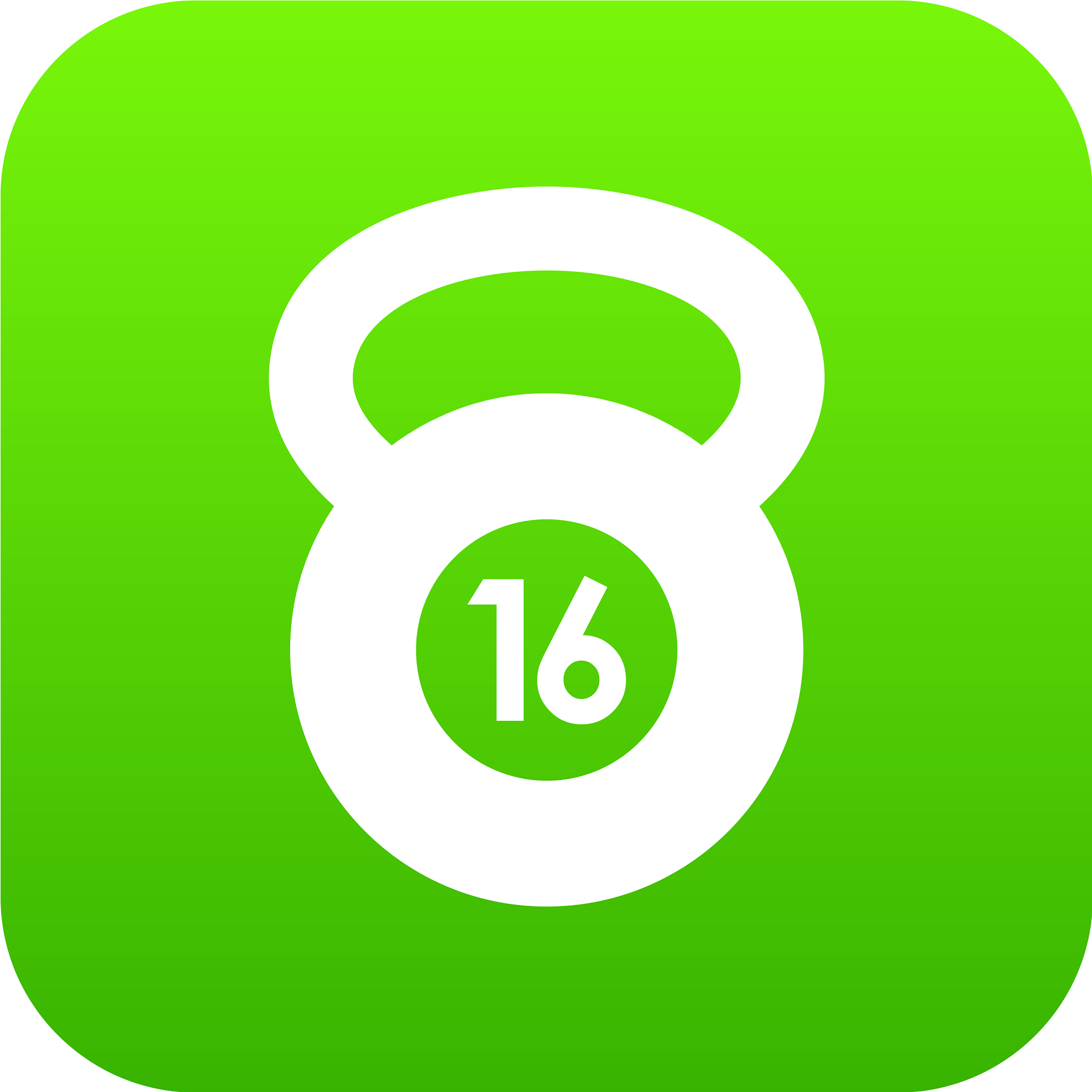 kettlebell icon digital green