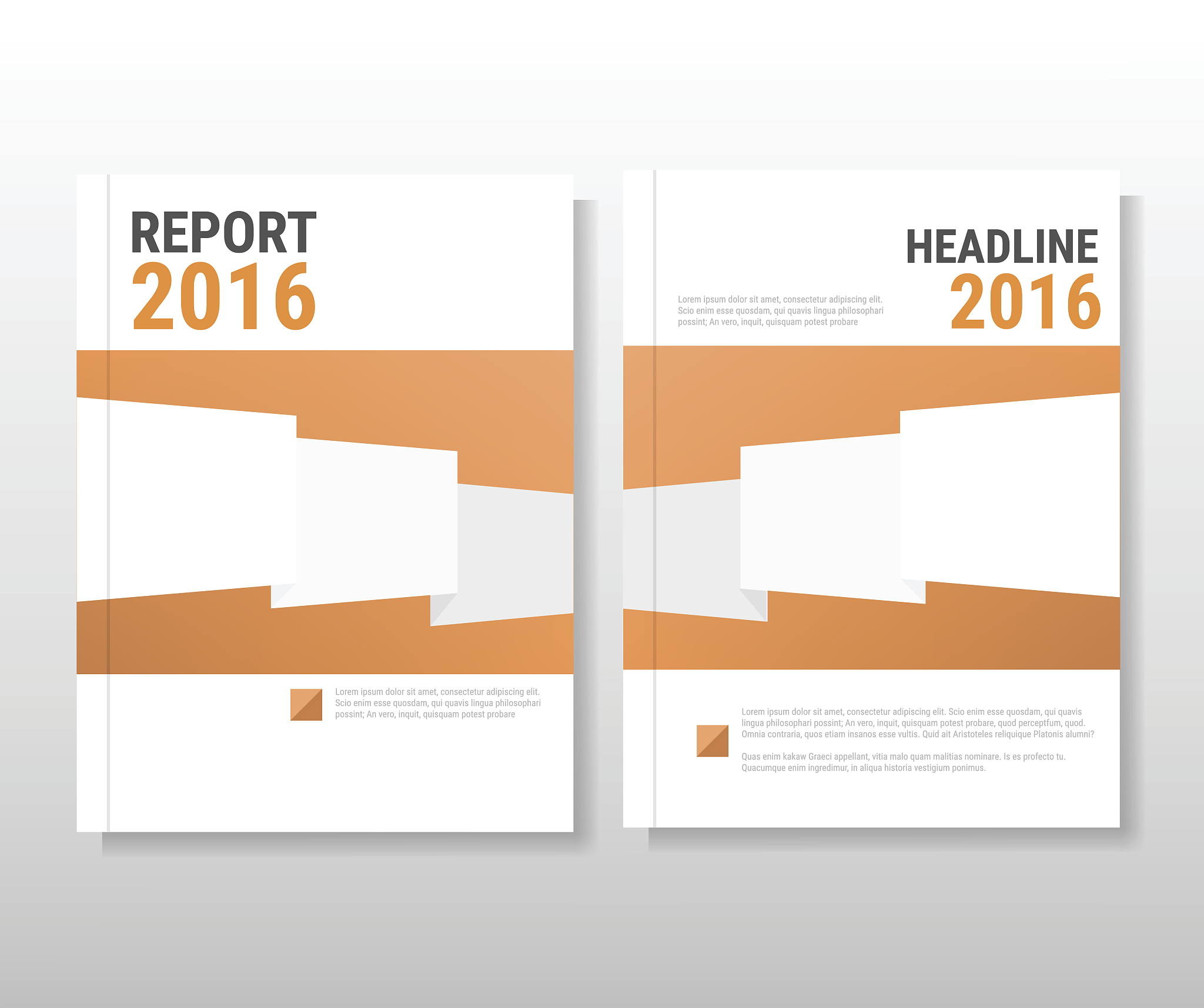 orange modern abstract brochure, flyer, report design,