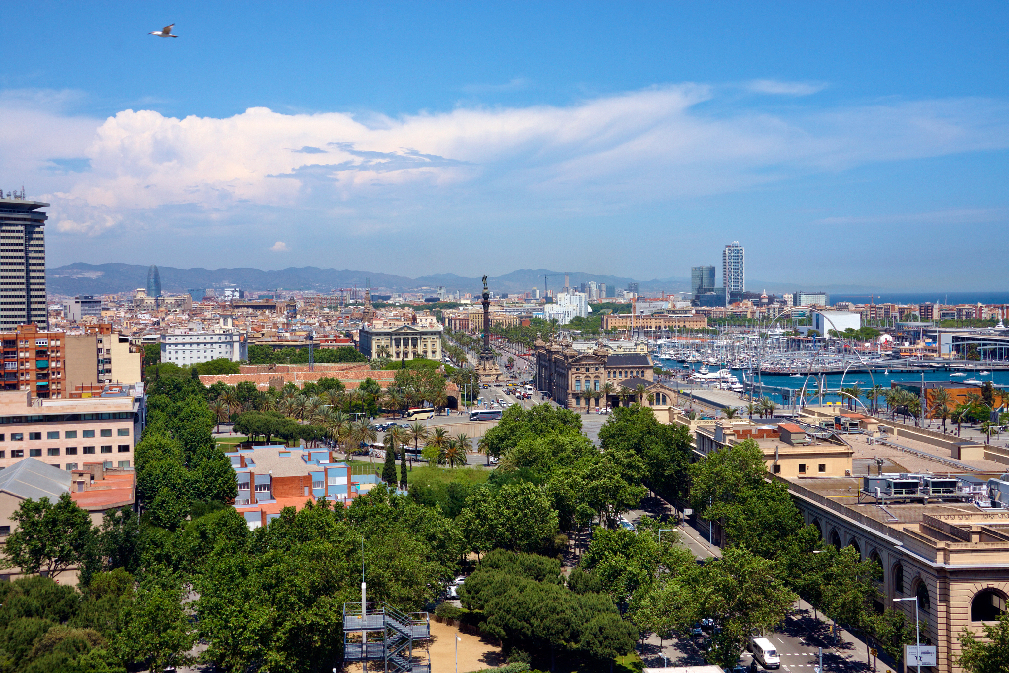 view of barcelona  from above