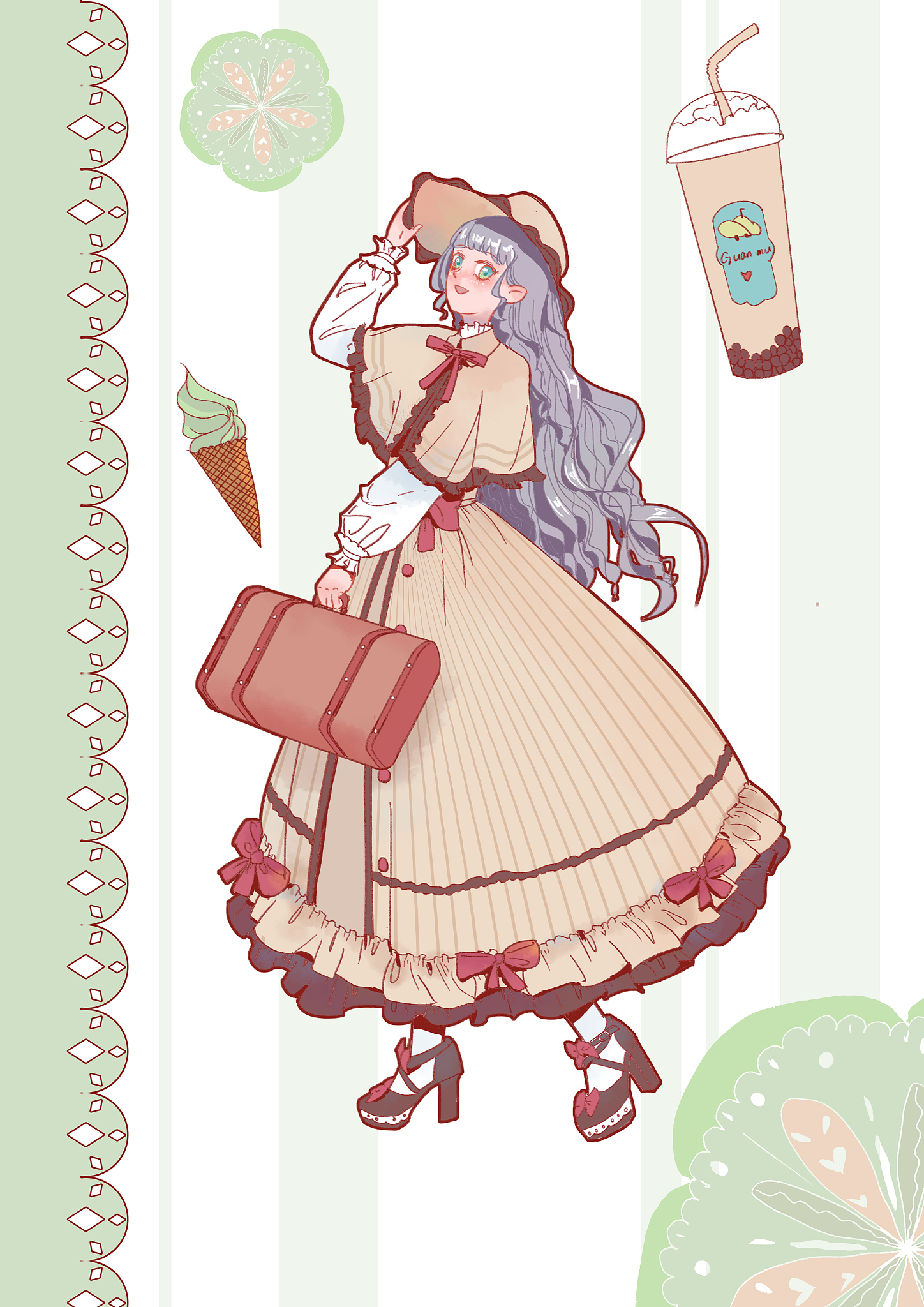 用130字描述换装游戏加查艺术超多资源可替换的服饰配件二次元画风绚丽色彩