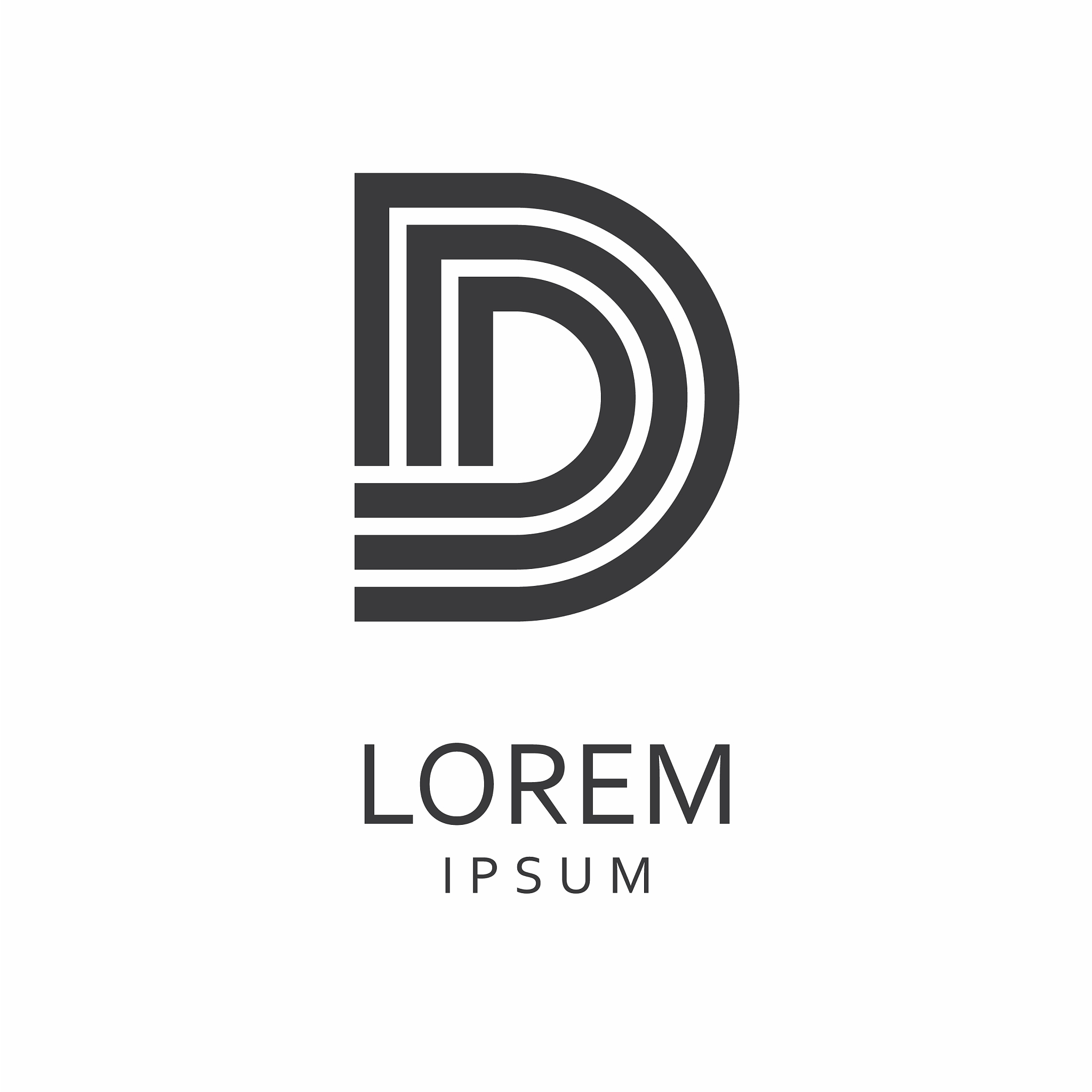 d letter logo icon