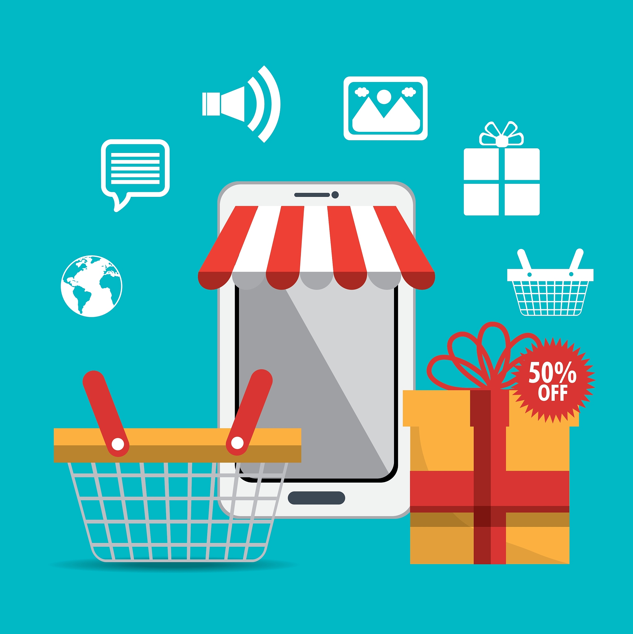 shopping ecommerce and marketing