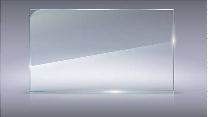 blank transparent glass plate