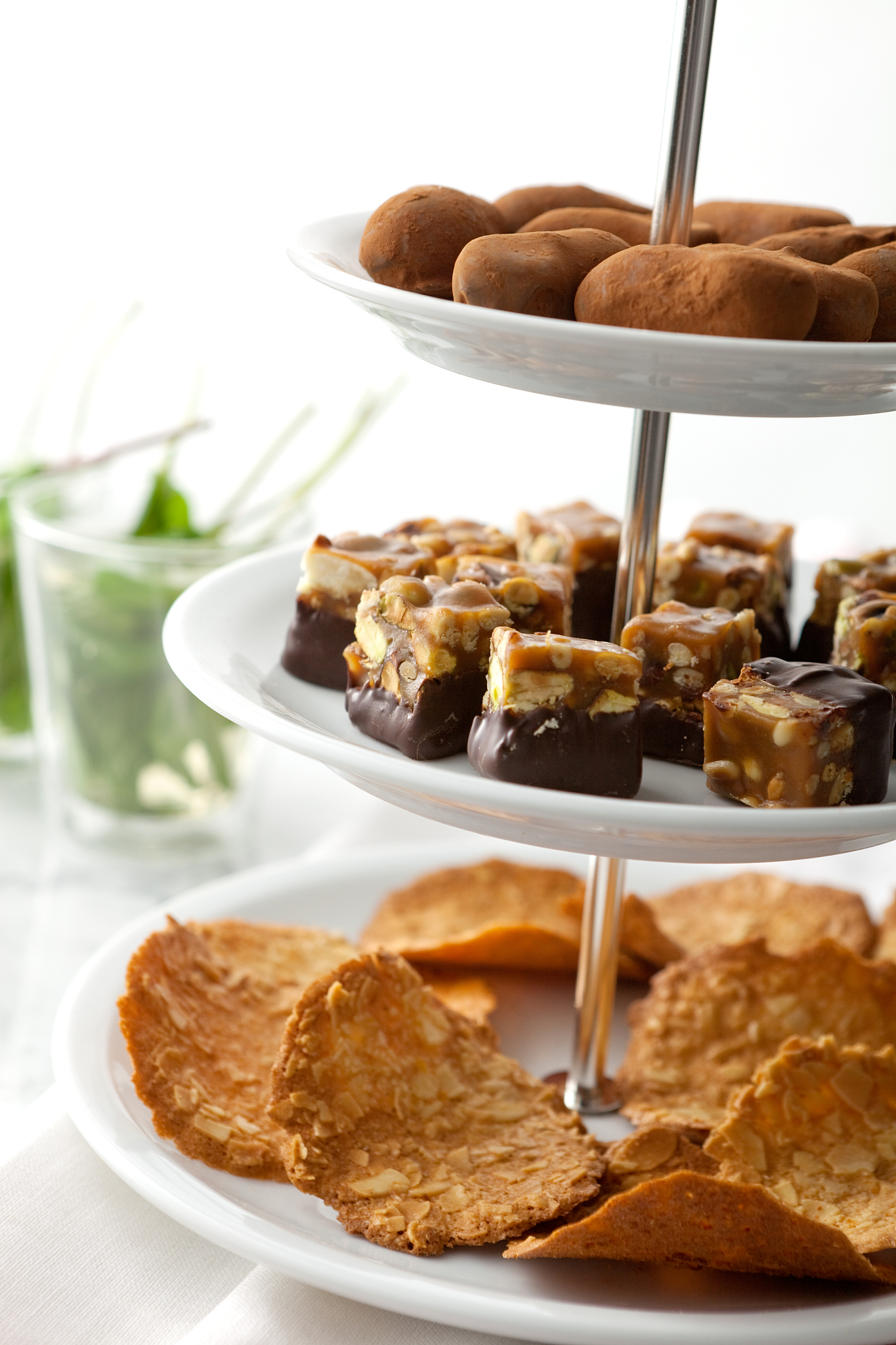 pastry stills: chocolates on platter