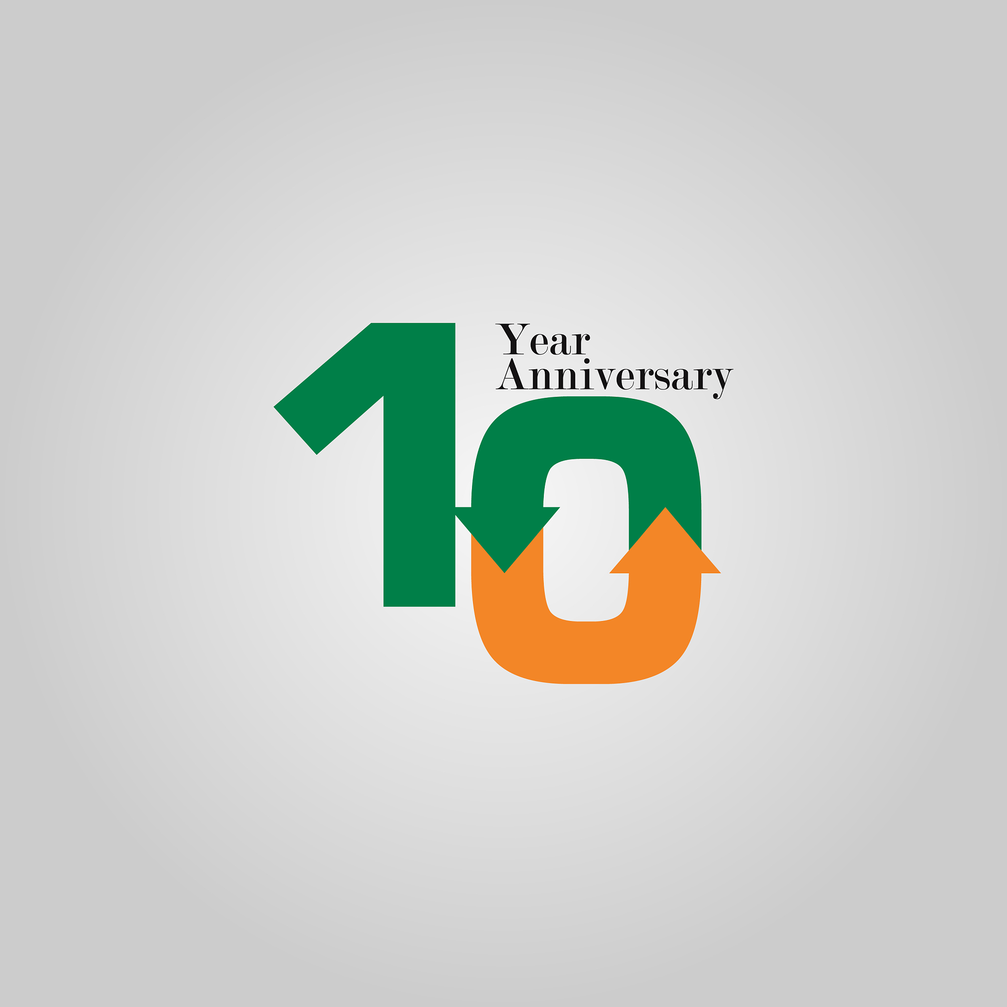 10 year anniversary template design