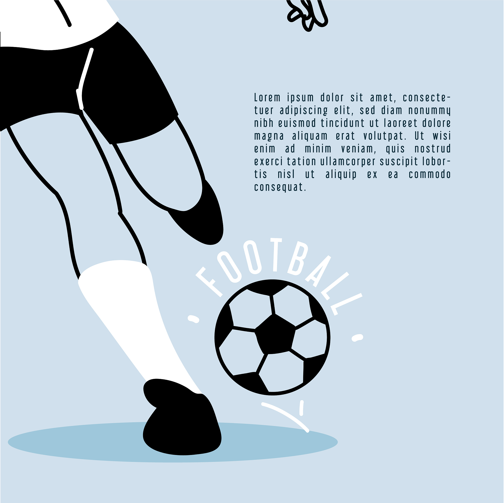 soccer player running with soccer ball poster