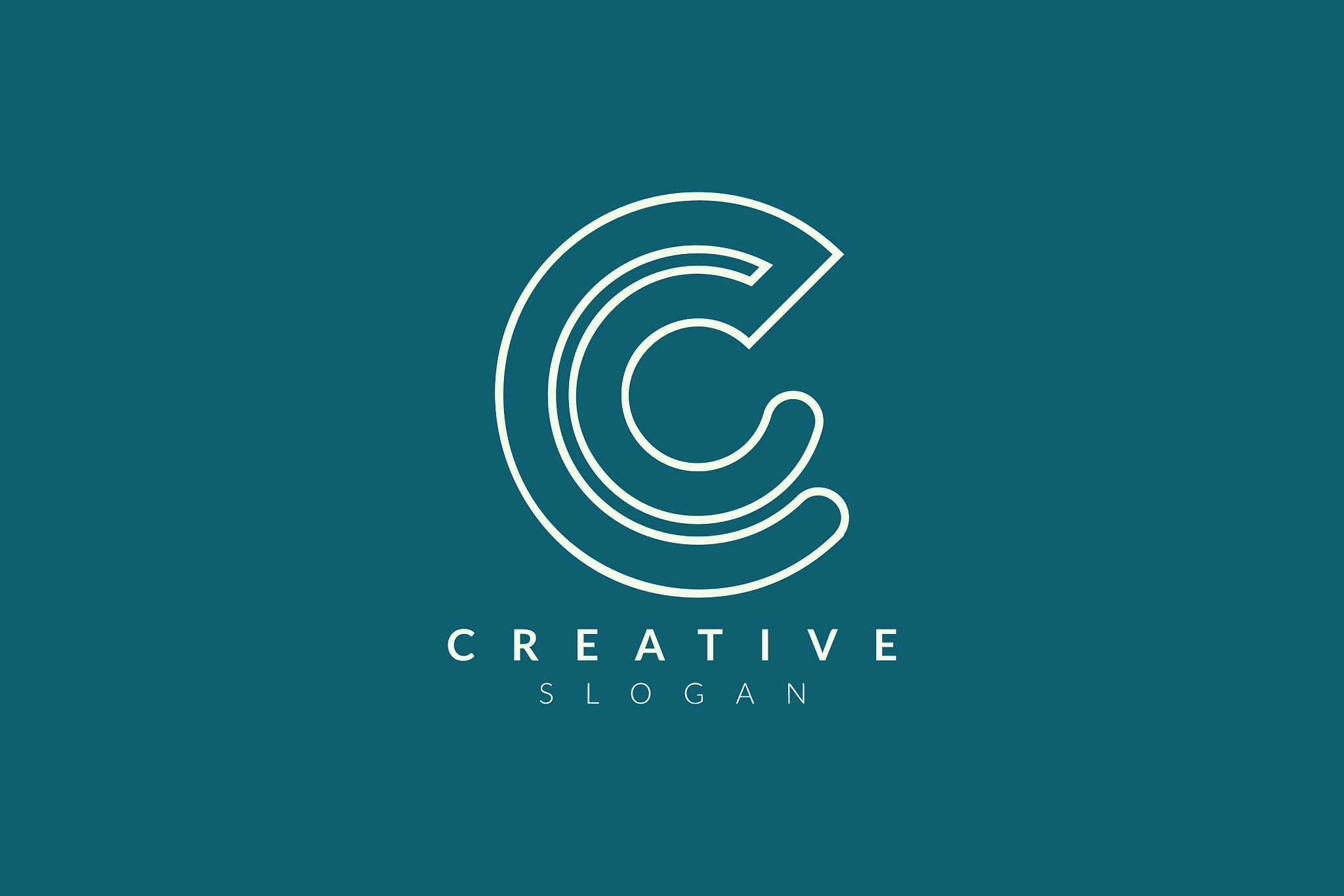letter c logo design minimalist and modern design