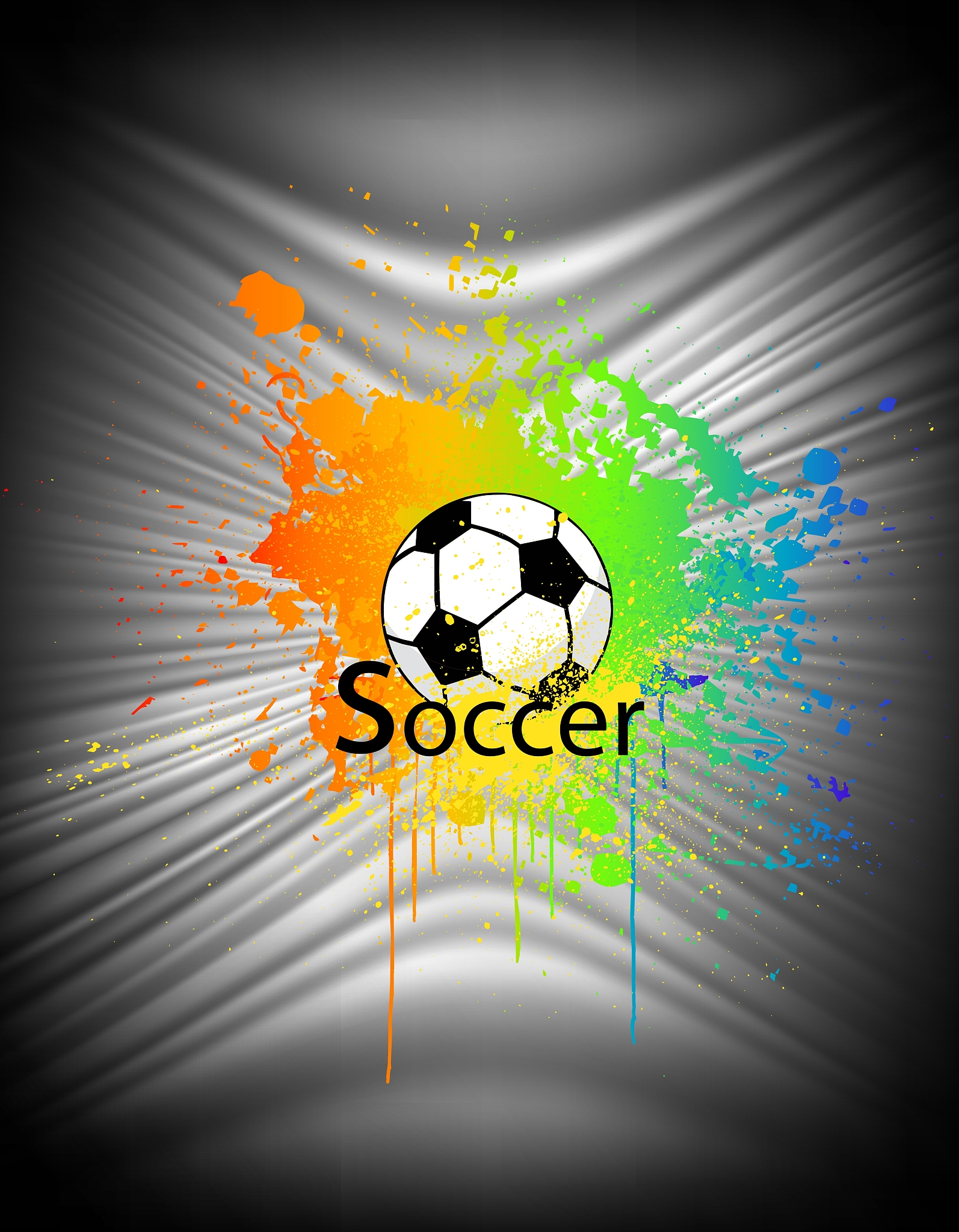 abstract background with soccer ball