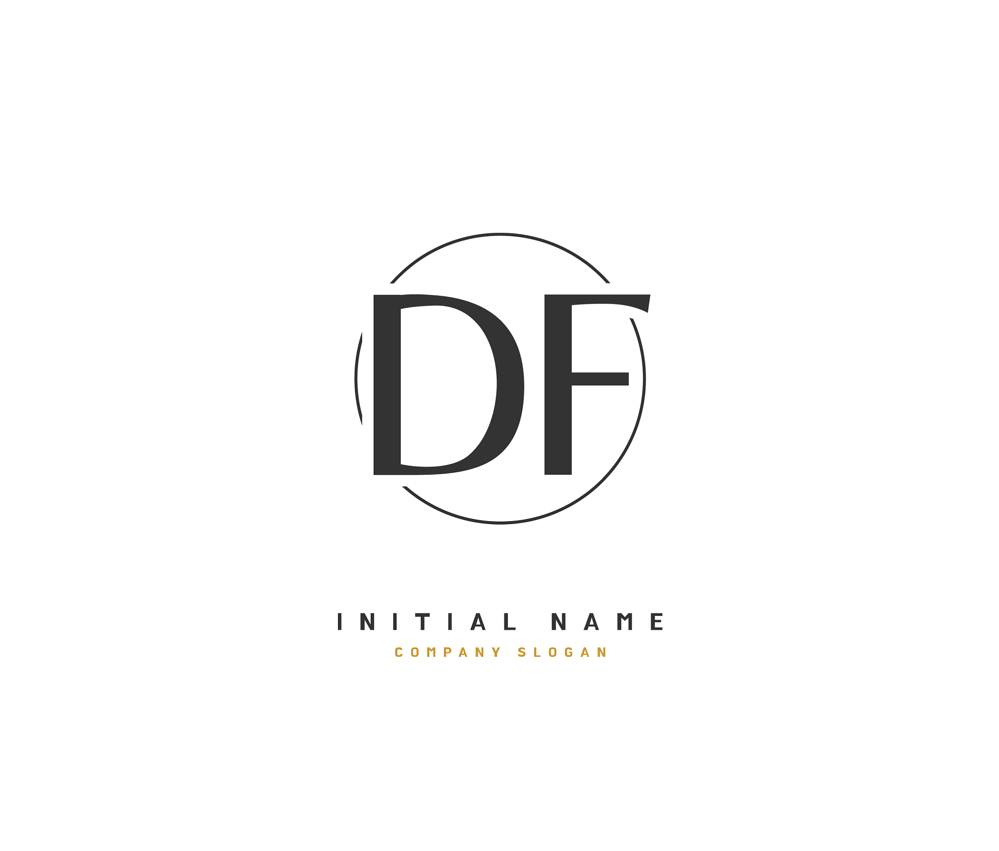 d f df beauty initial logo handwriting logo of