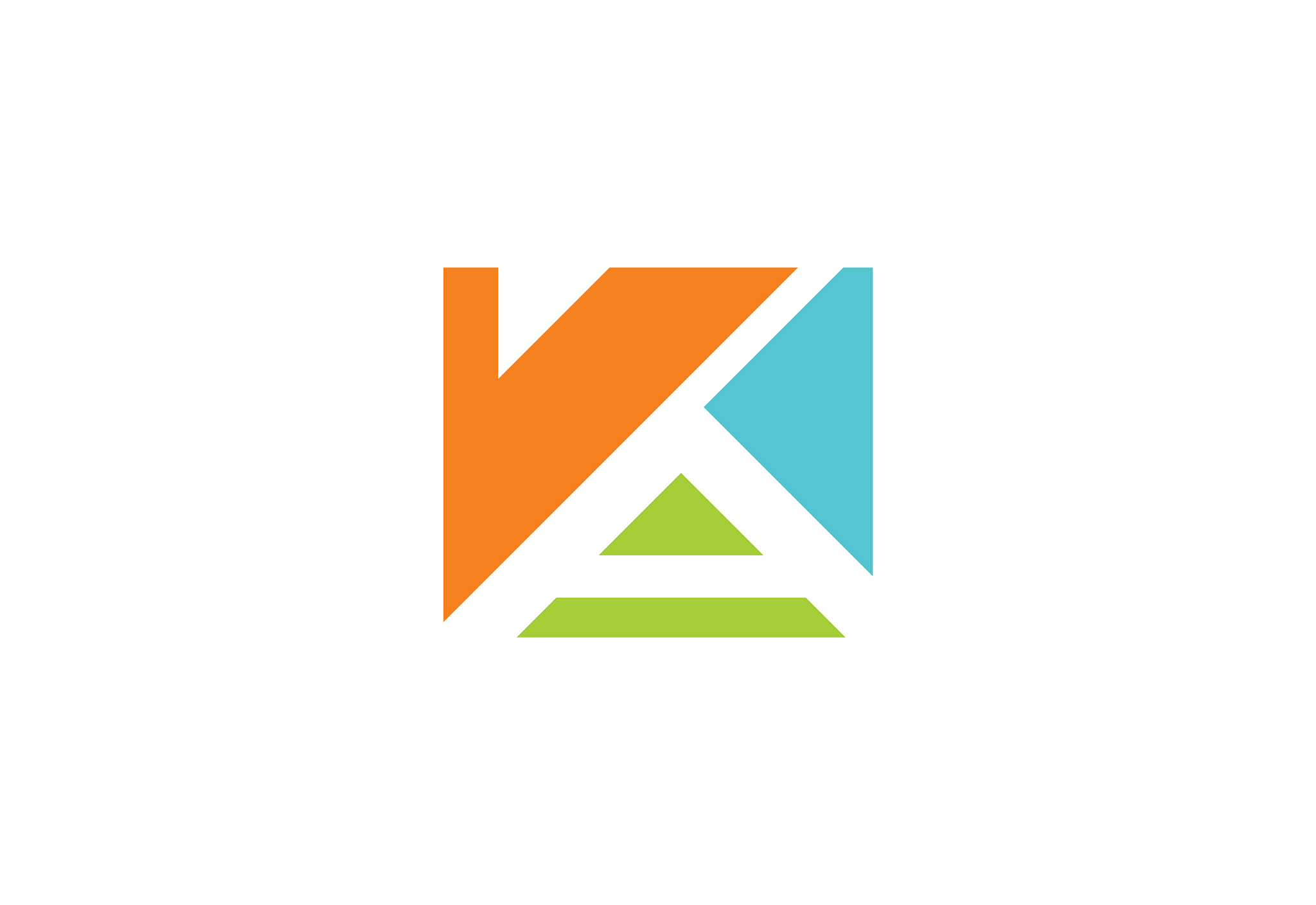 square letter a logo