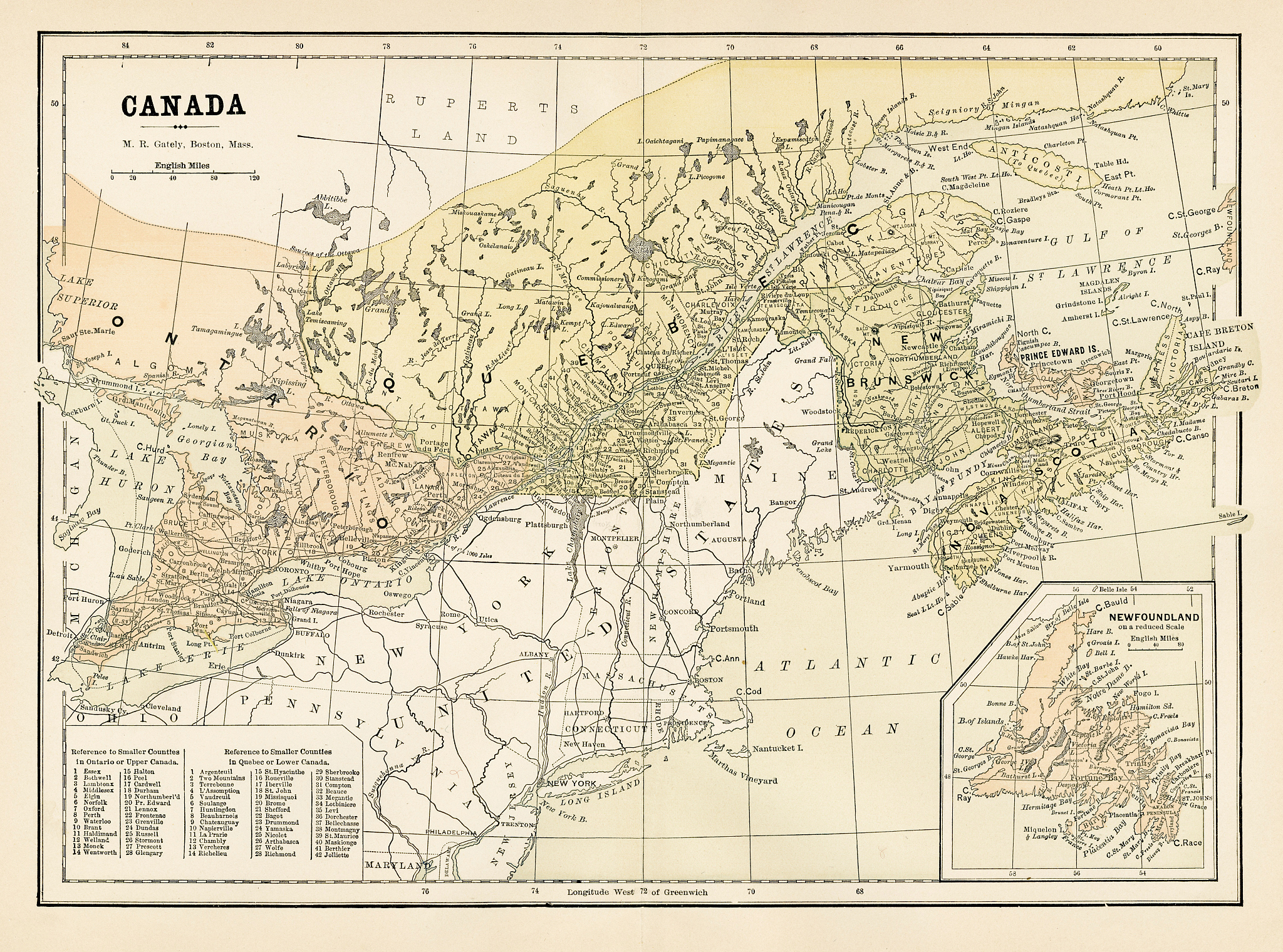 map of canada 1886