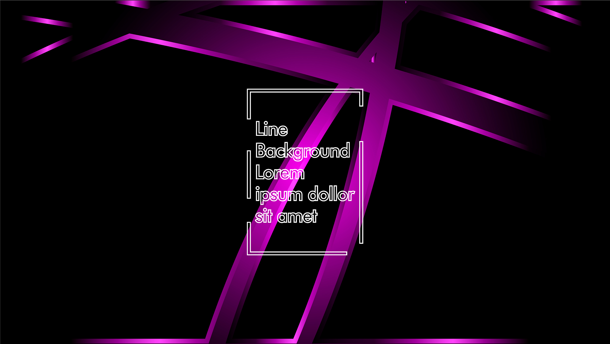 purple ribbon wave on a black background layout