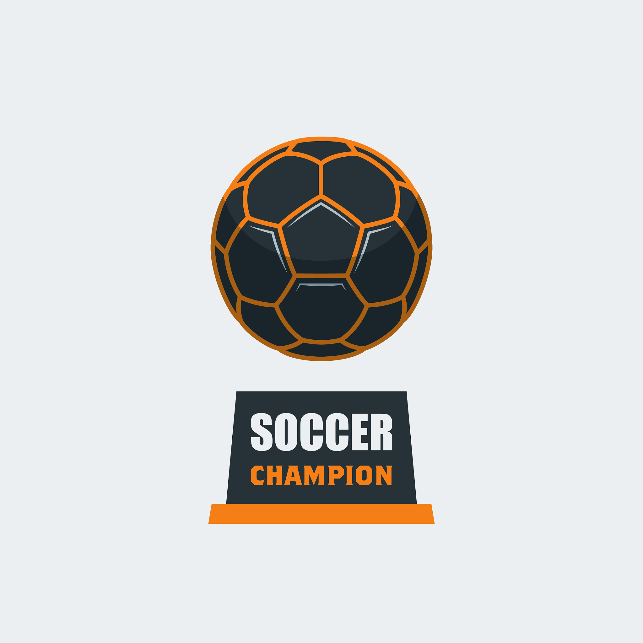 soccer football logo template modern sport ball