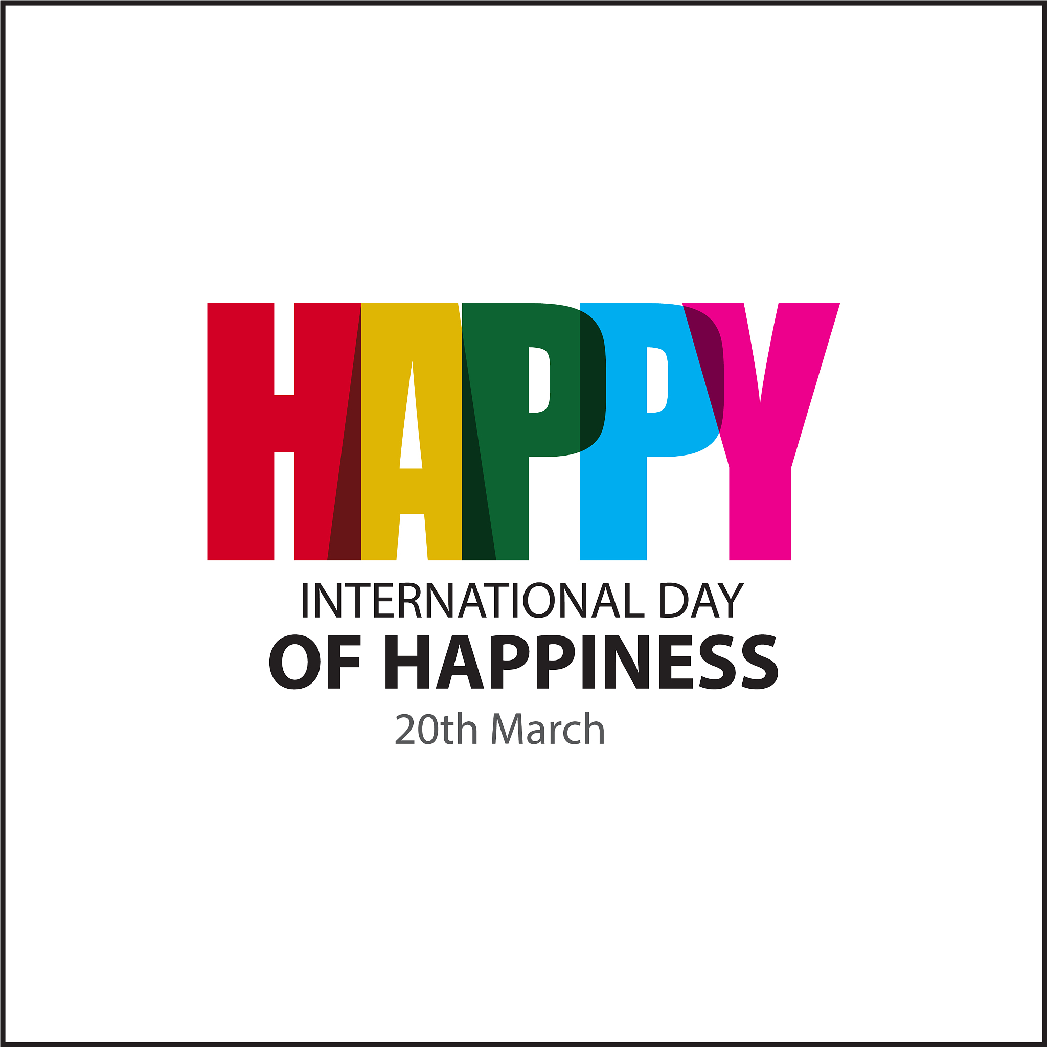 happy international day happiness template