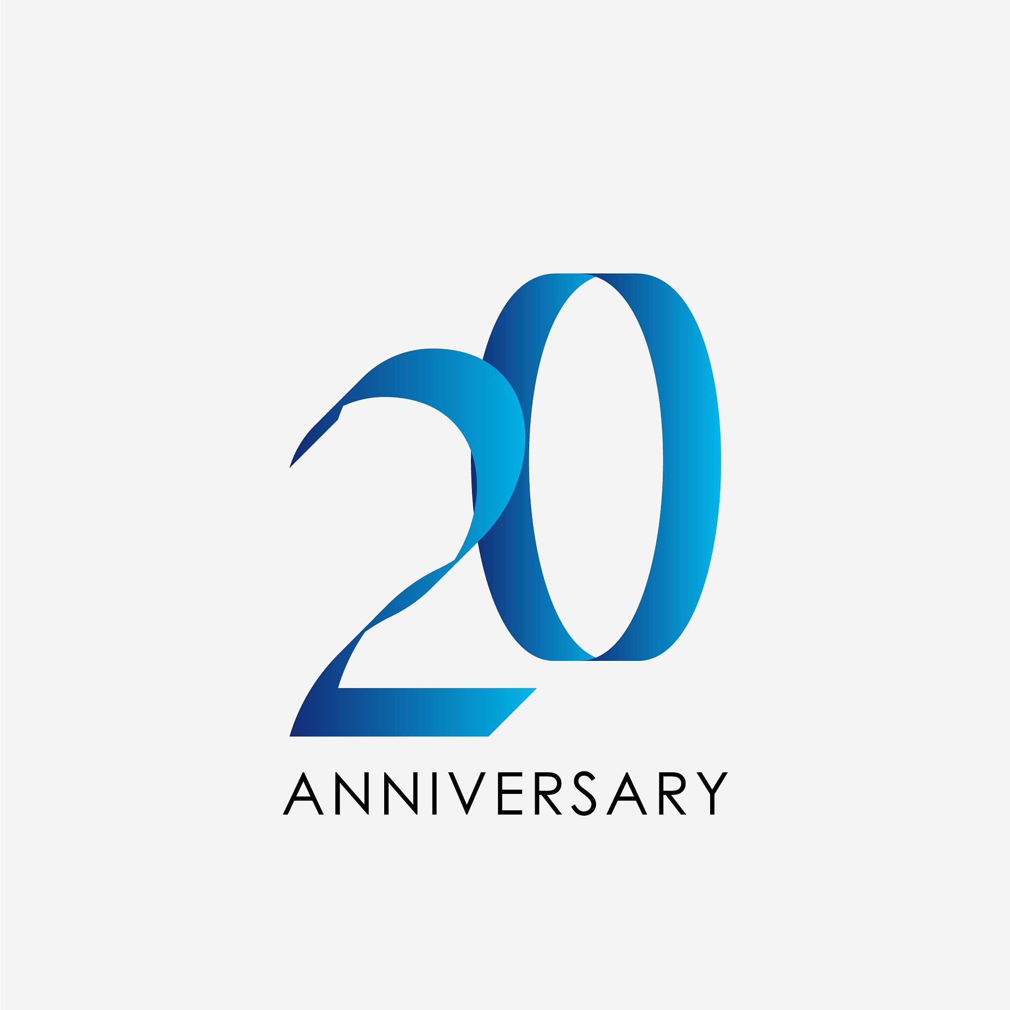 20 year anniversary celebration template design