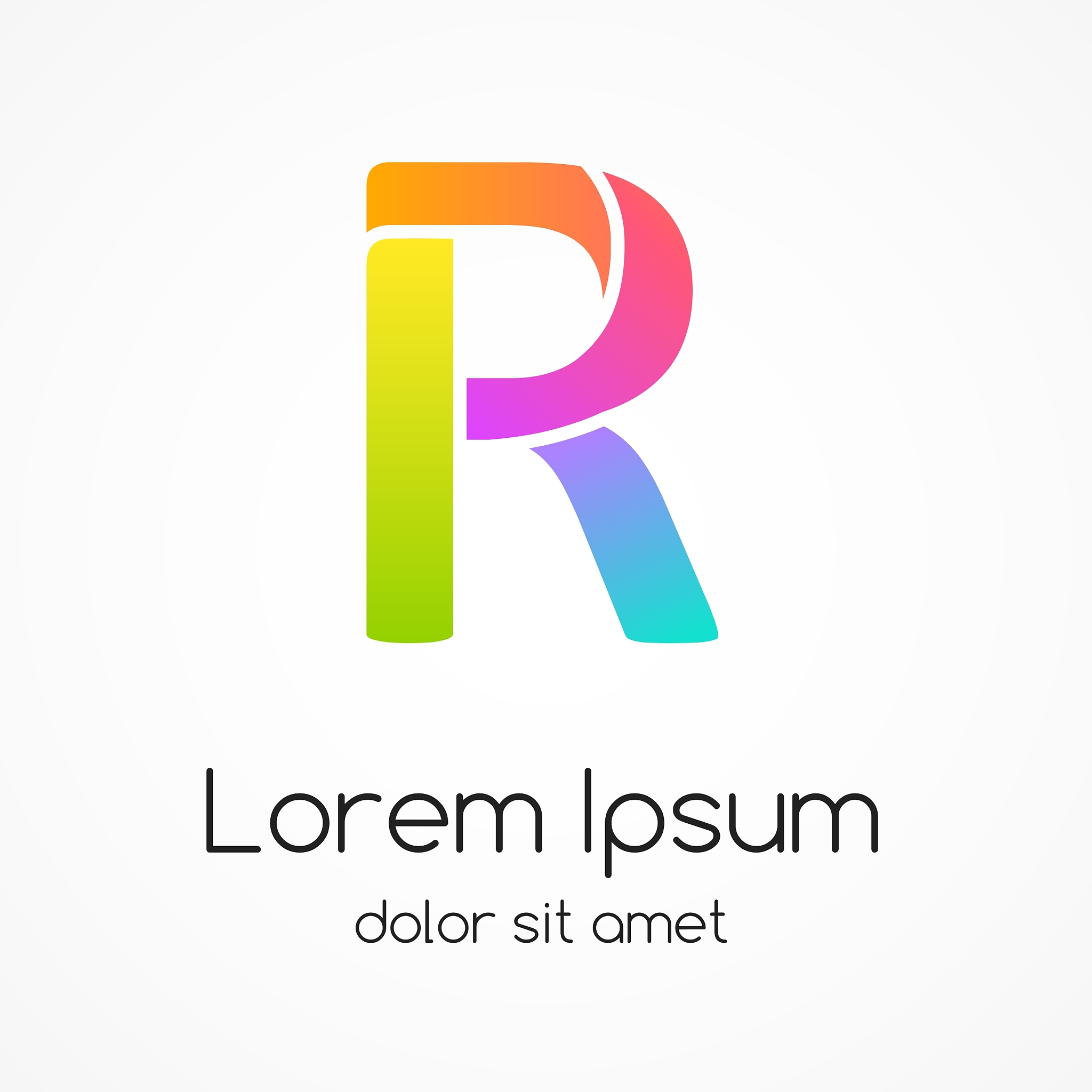 logo letter r company design template