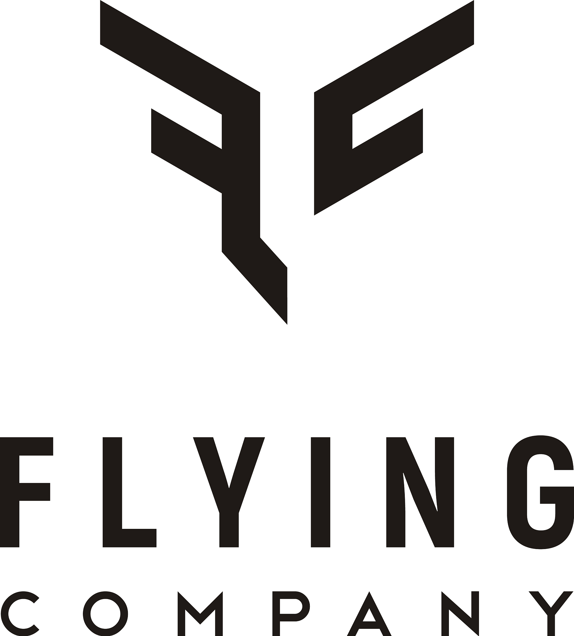 initial monogram fc flying wings logo