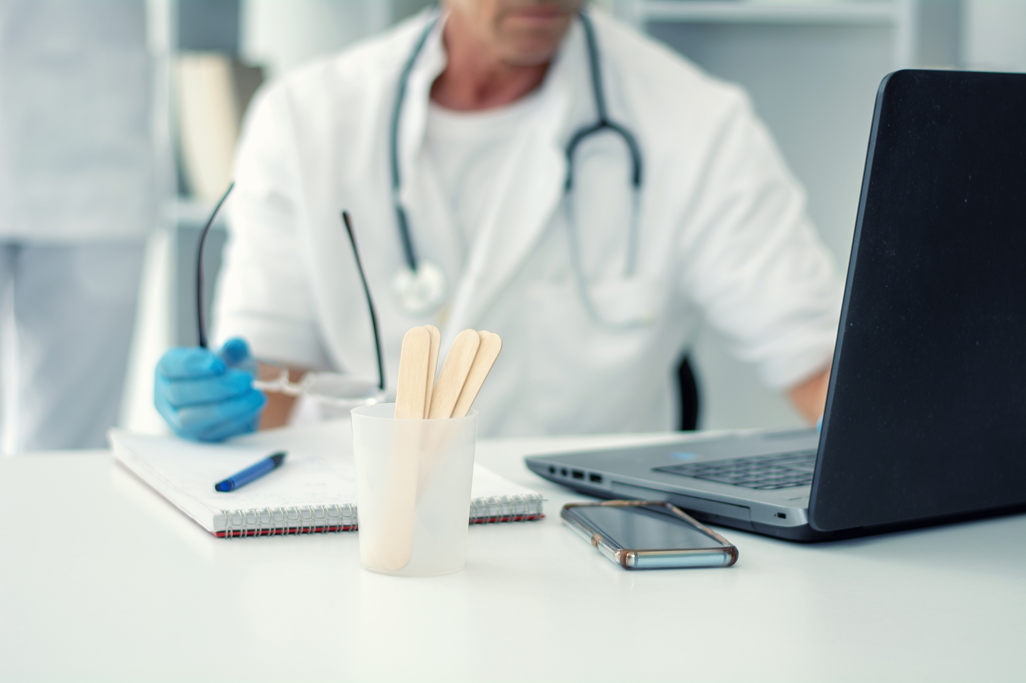 a doctor in the clinic