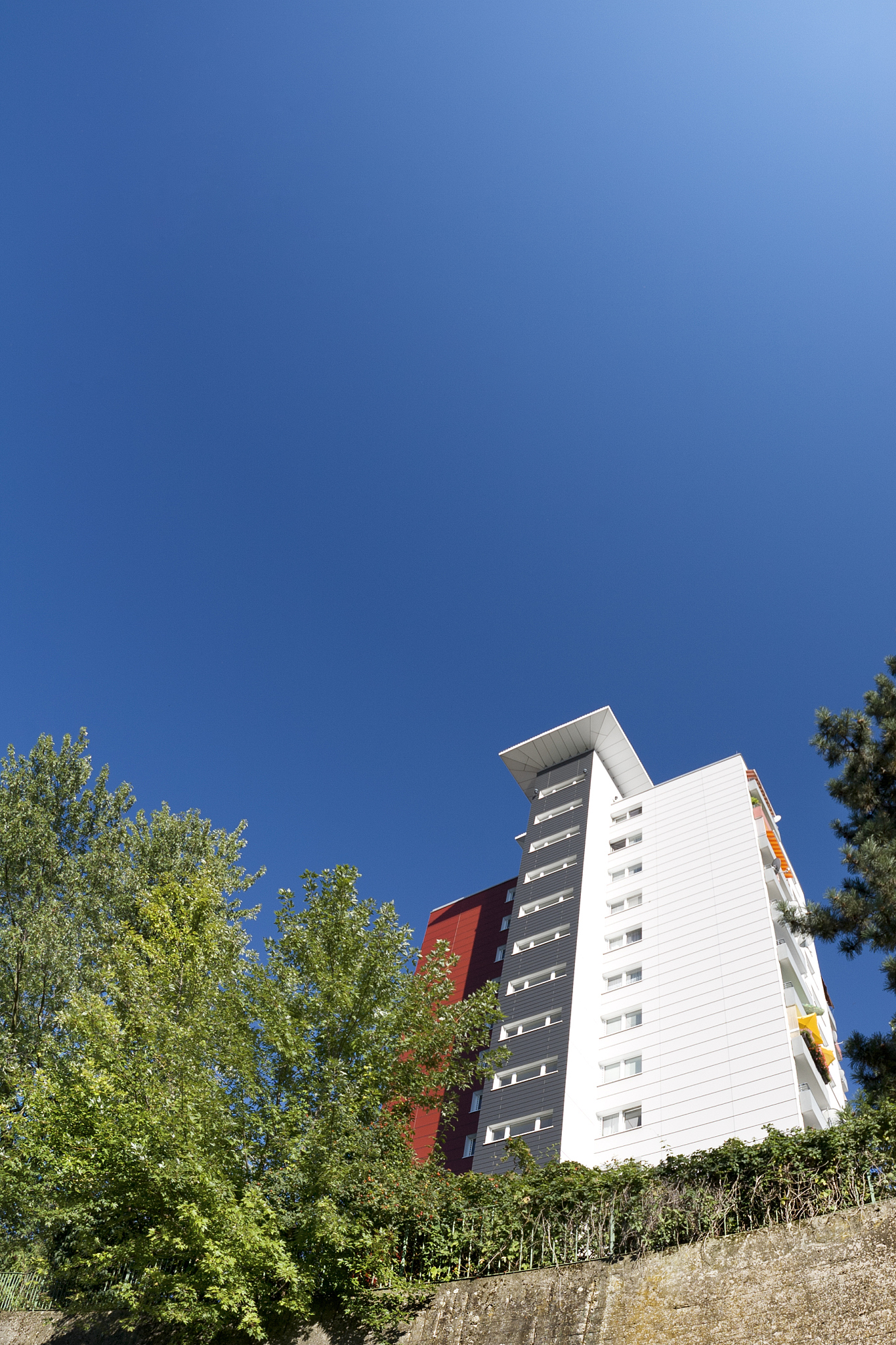 typical german suburb flats - low-angle view