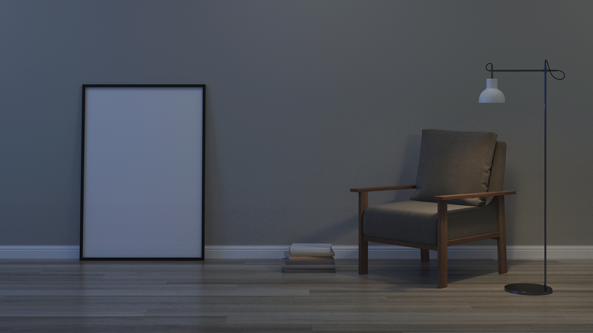 modern house interior. mockup. 3d rendering.
