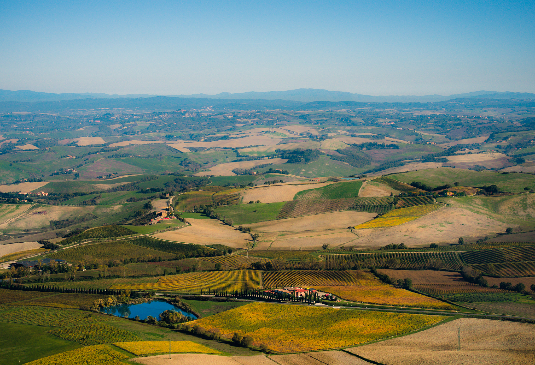 vibrance of tuscany fields