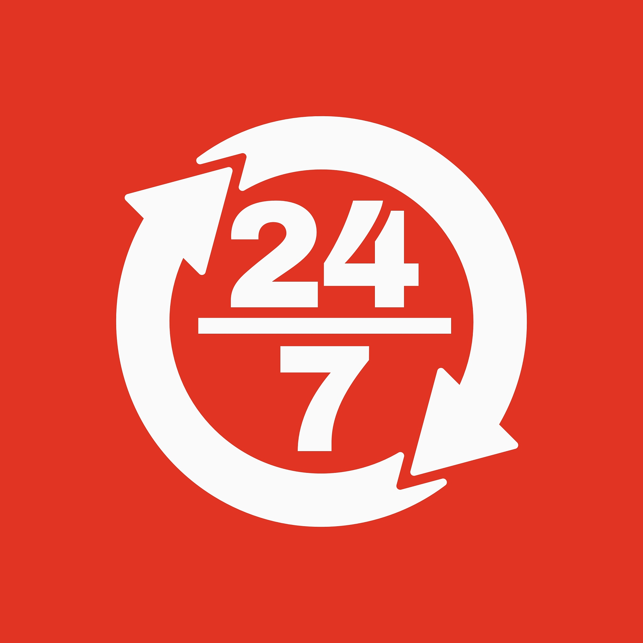 the 24 7 icon open and assistance support symbol