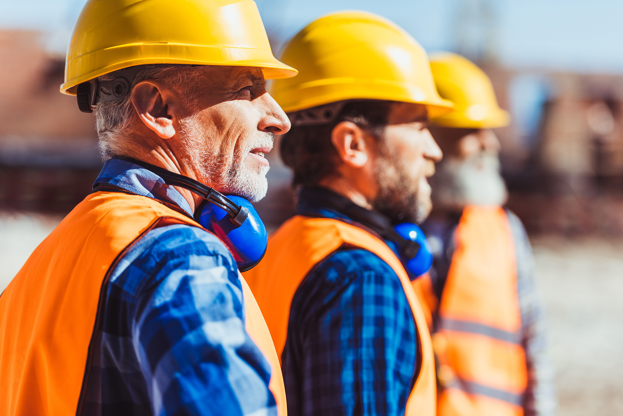 workers at construction site