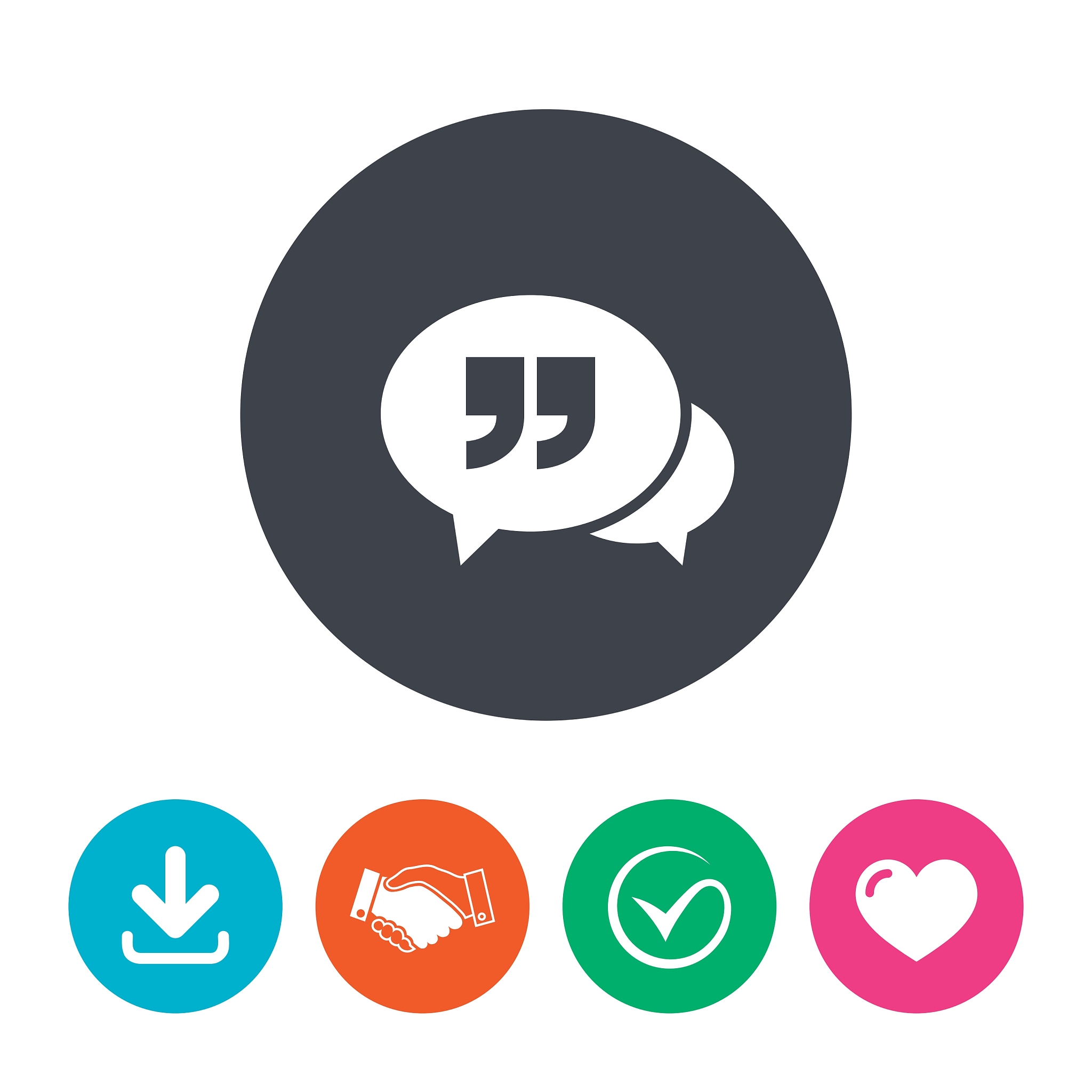 chat quote sign icon quotation mark symbol