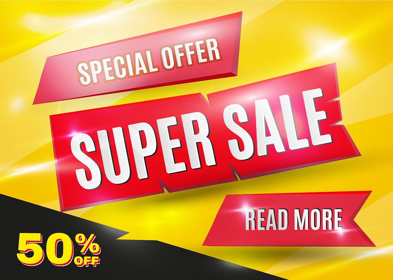 incredible wow sale banner design template big