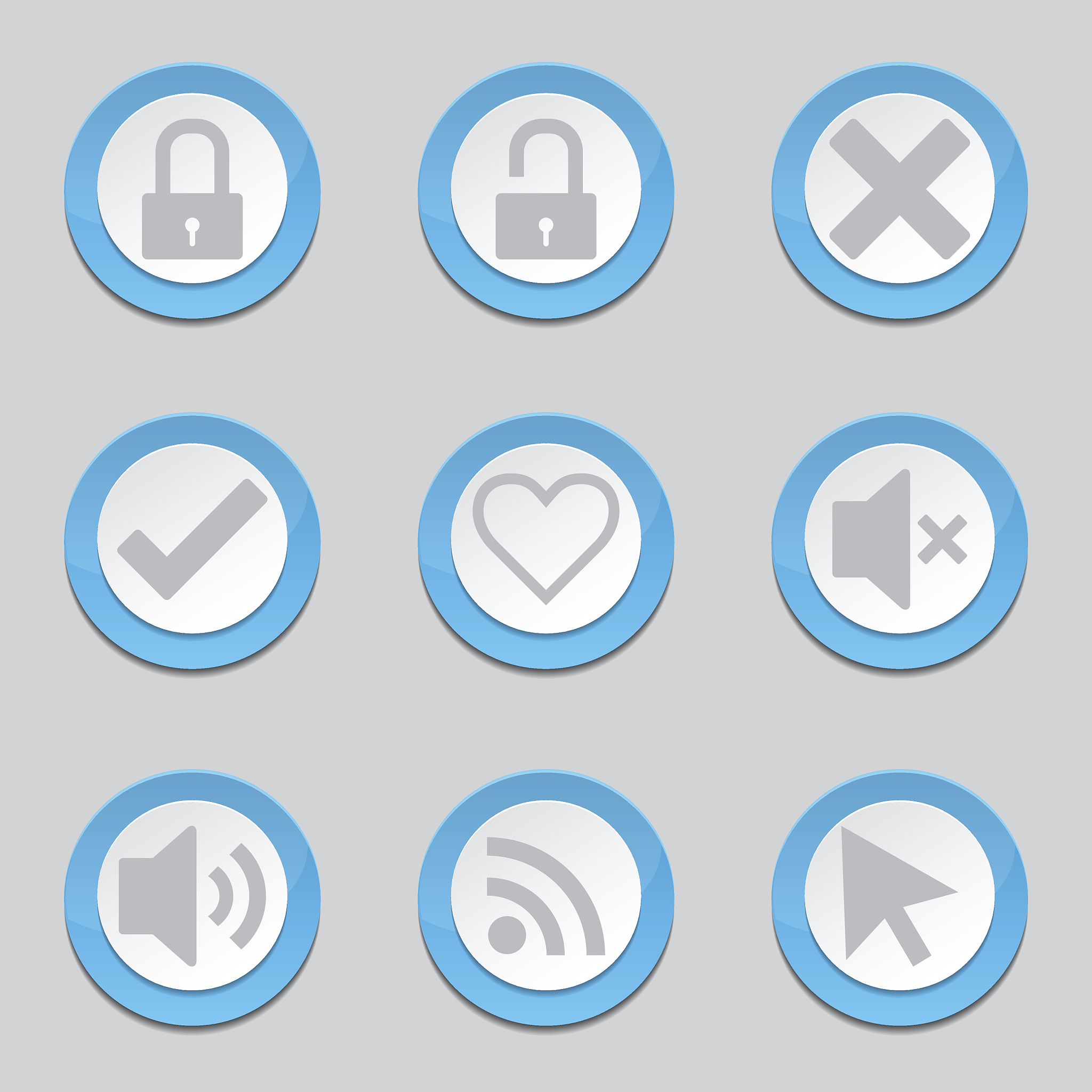 seo internet sign blue vector button icon design set 4