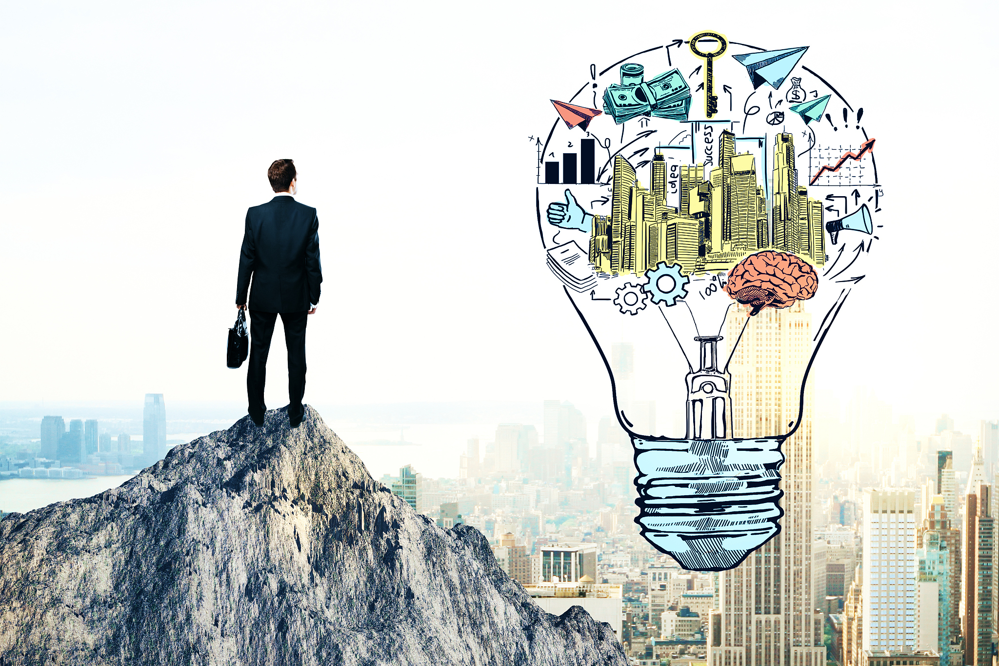 business idea and leadership concept