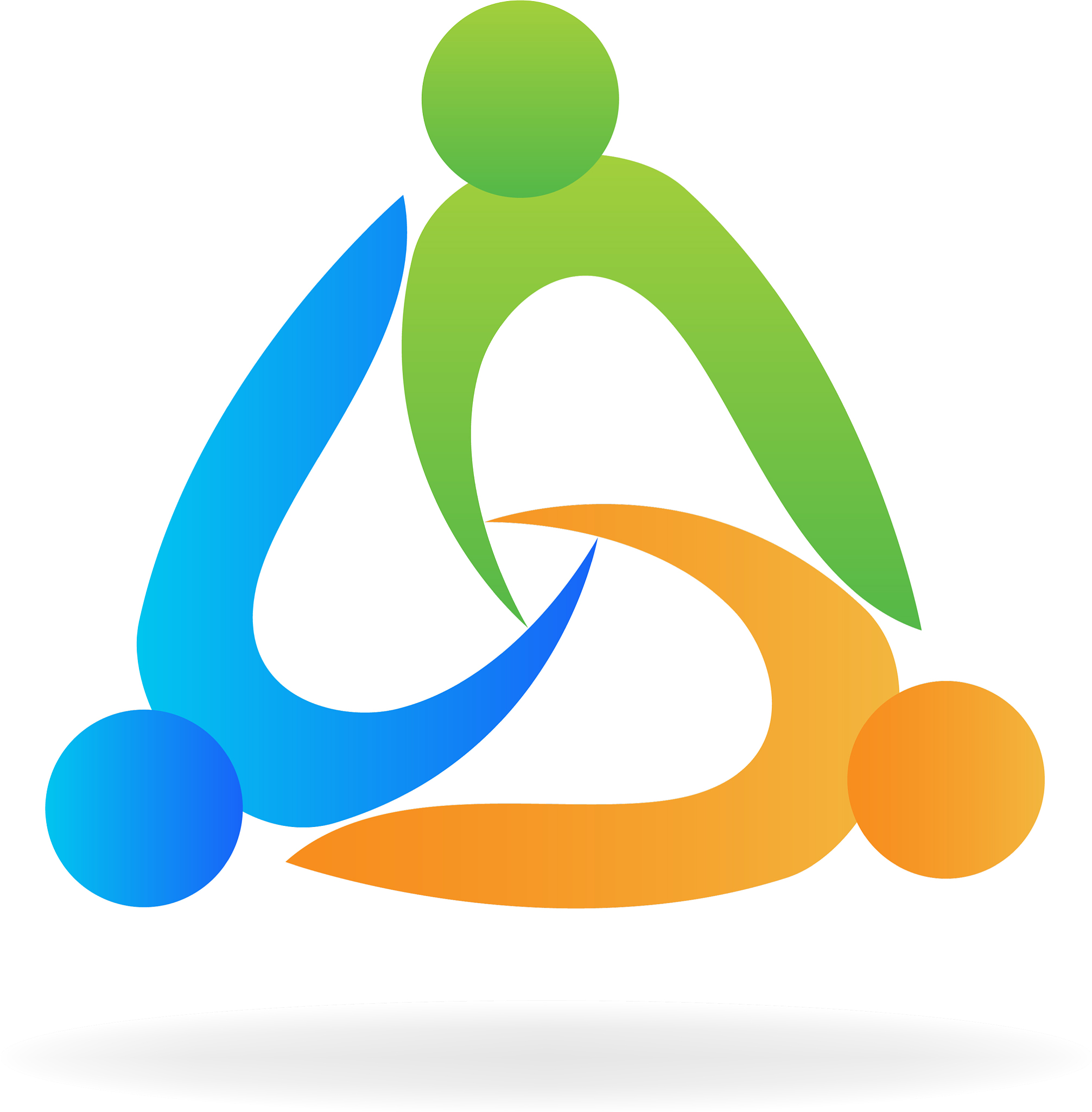 teamwork business people recycle symbol logo