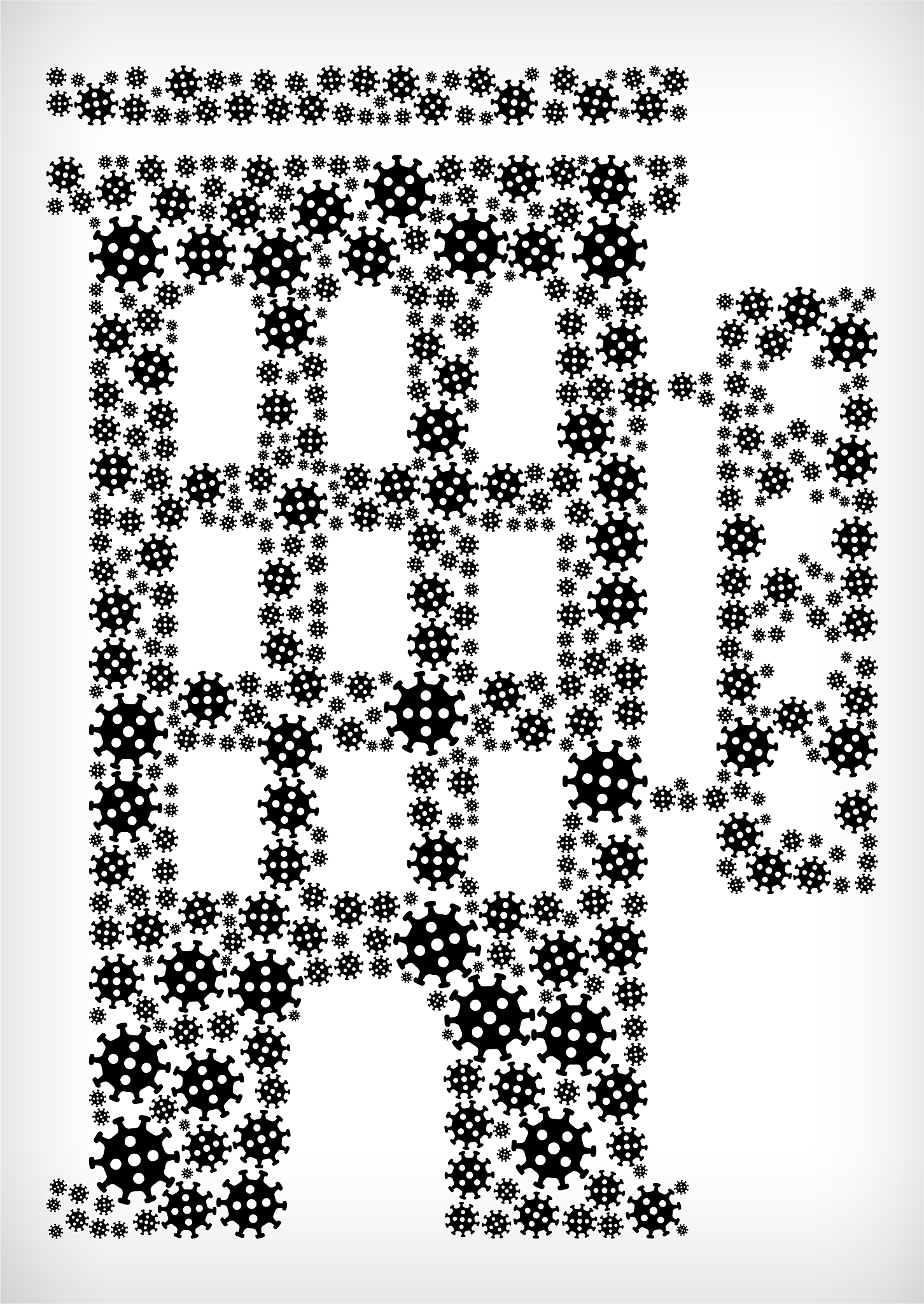four star hotel flu coronavirus icon pattern
