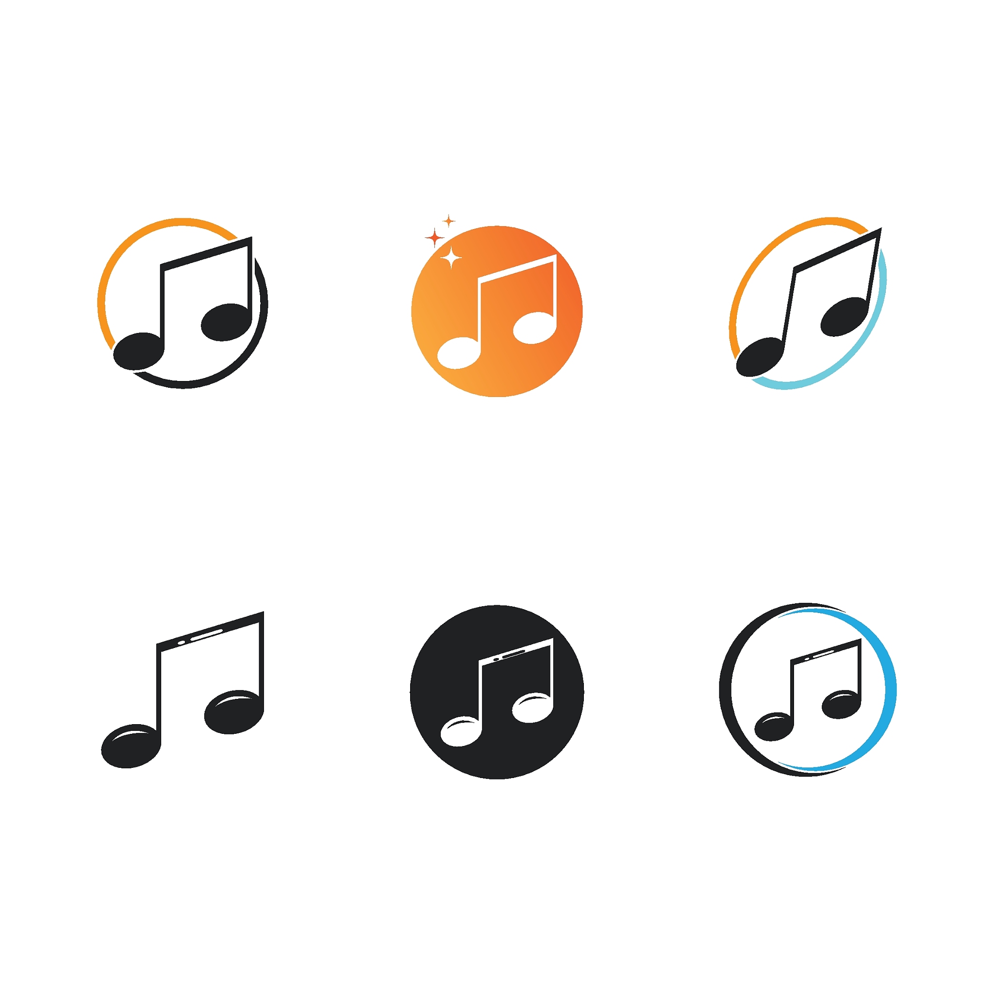 music note icon vector