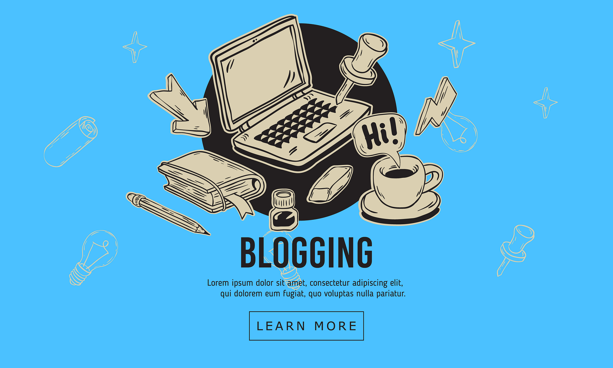 blogging artistic cartoon hand drawn sketchy line