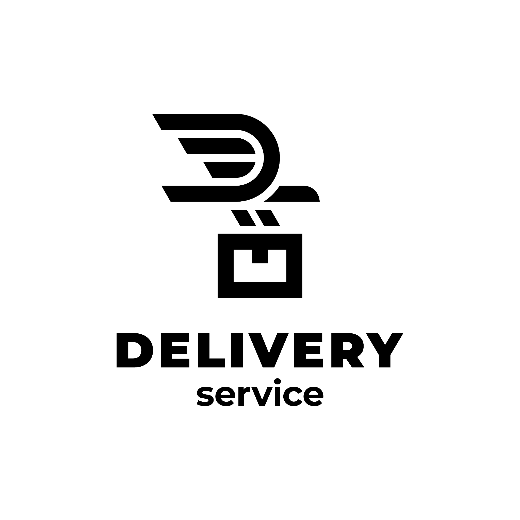 vector bird delivery box logo