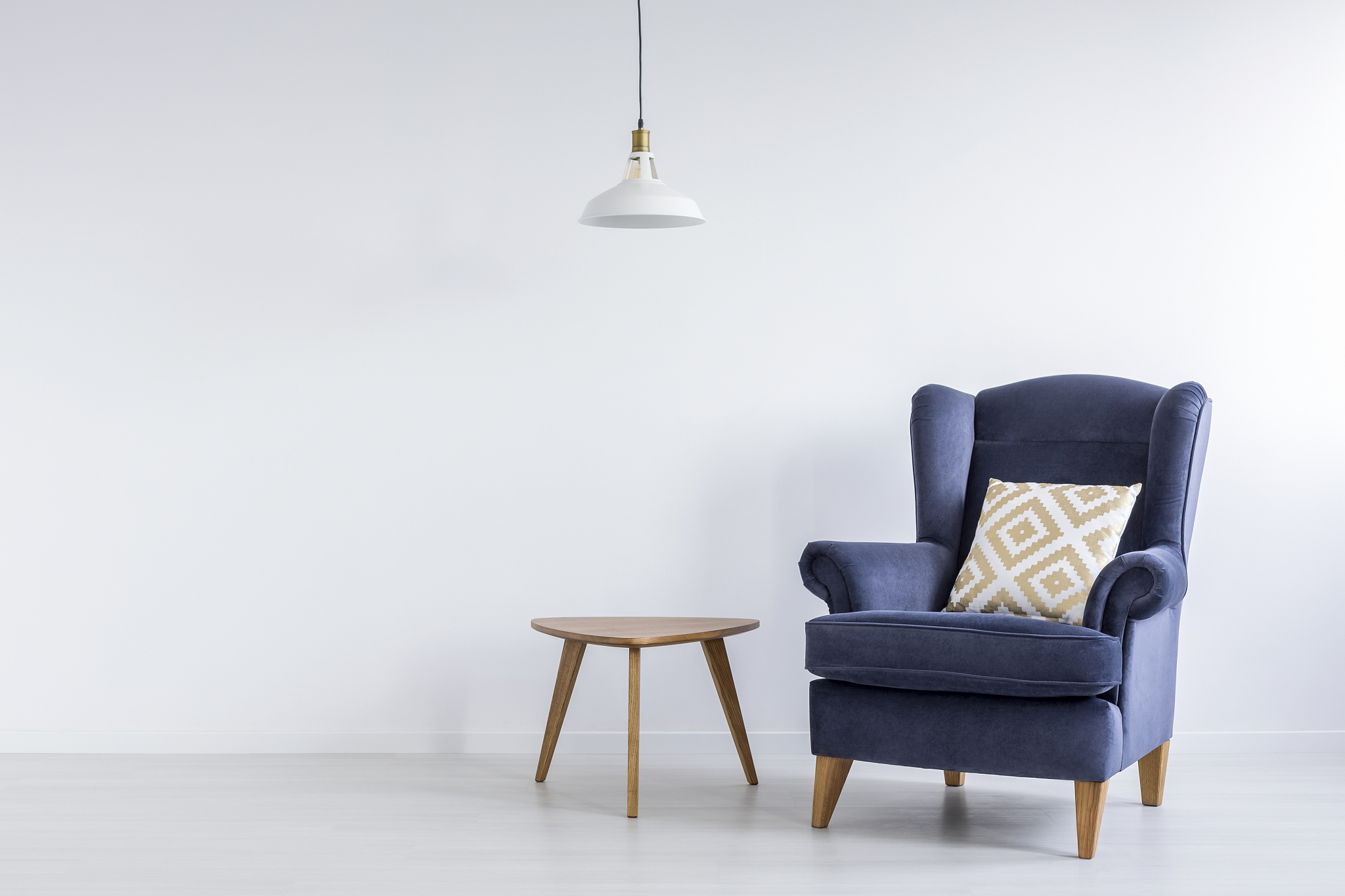 modest decor of room