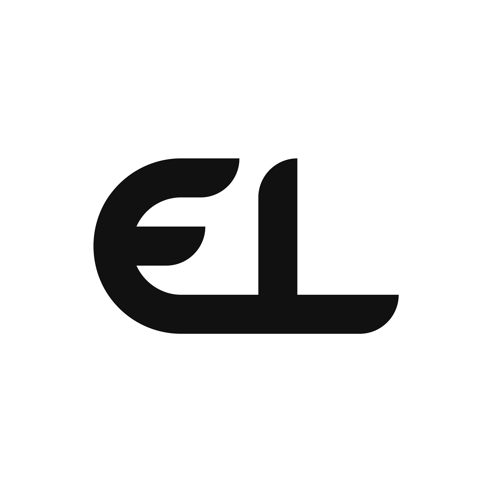 el letter logo design with simple style