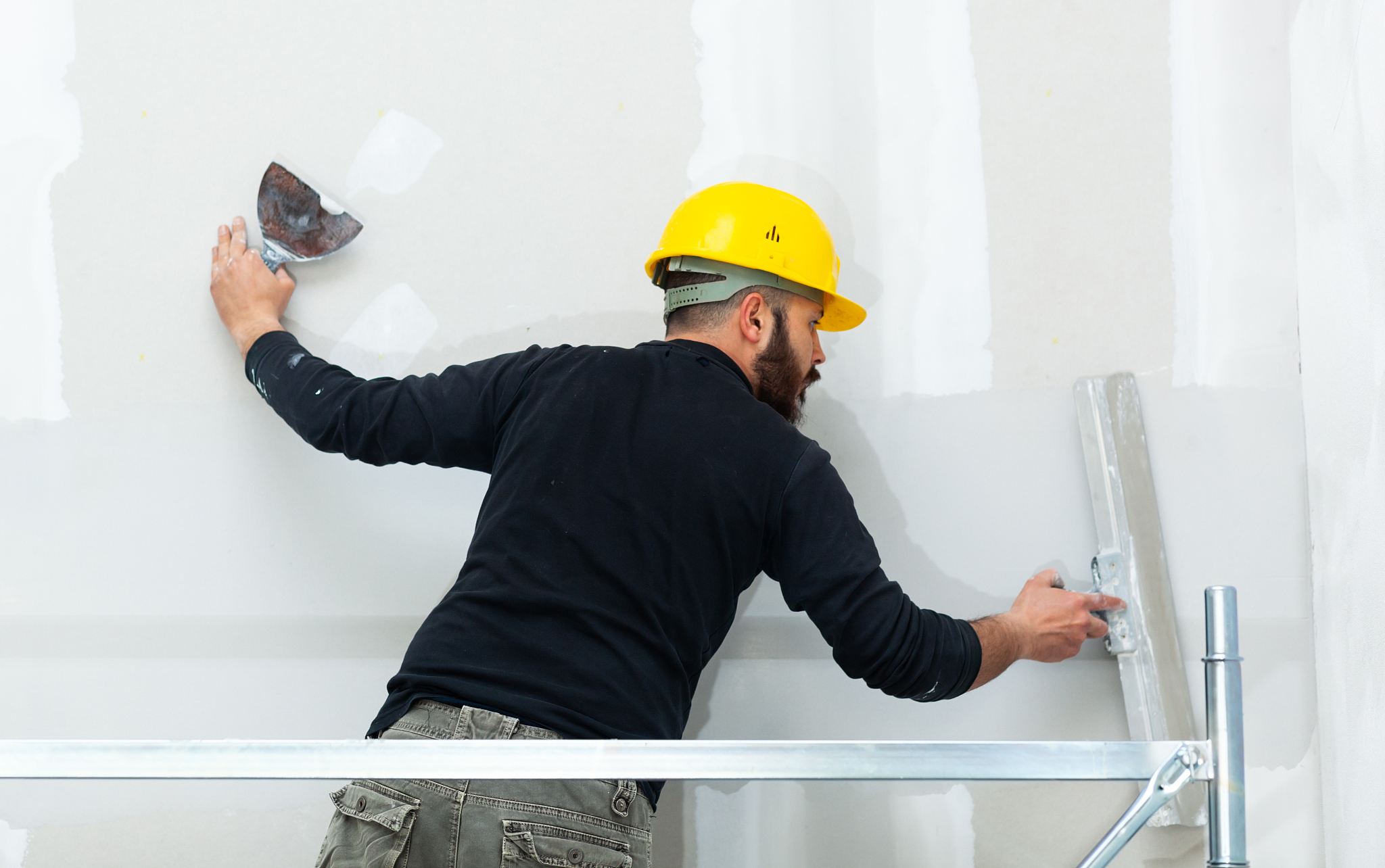 man working in building