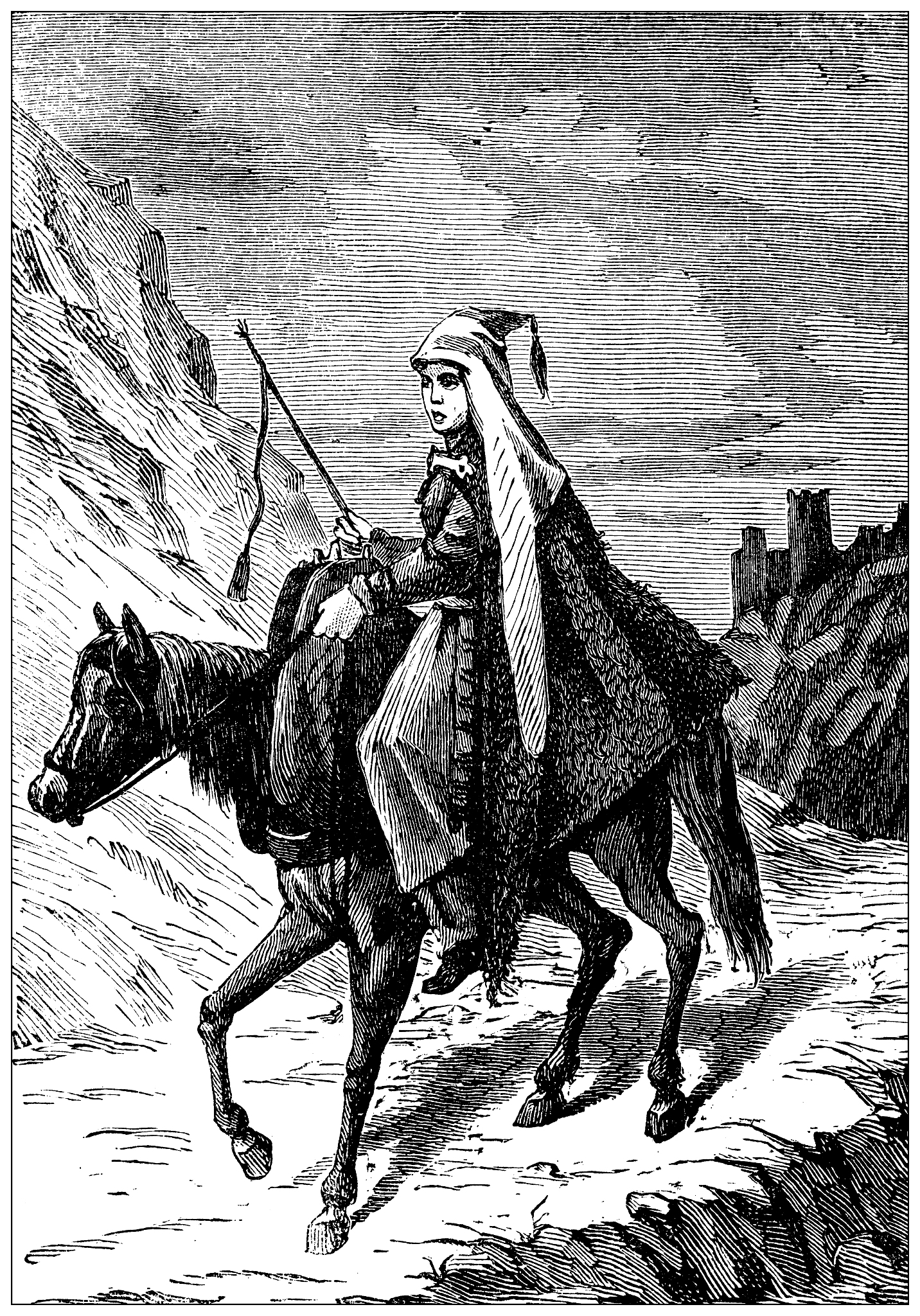 antique illustration: georgian women