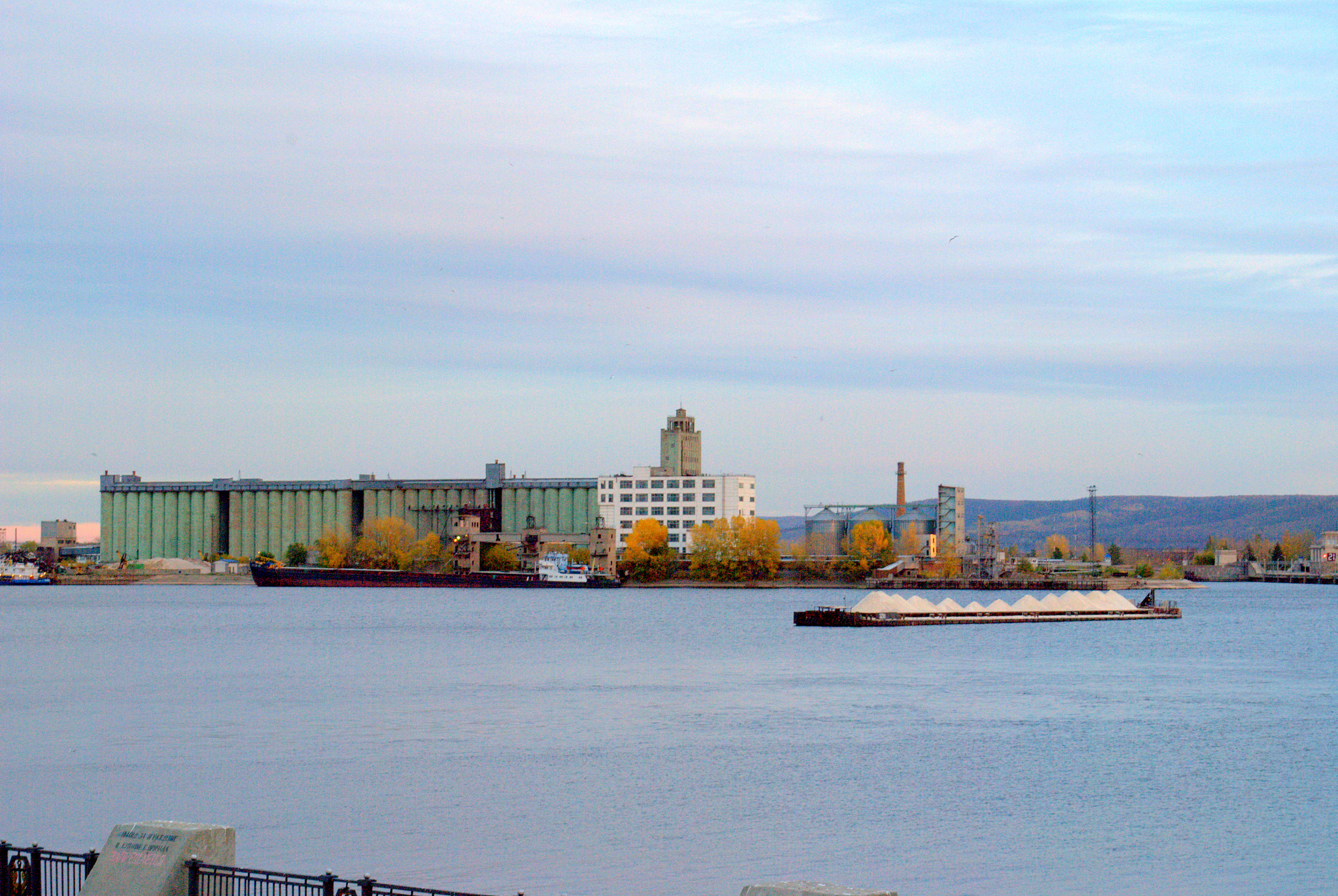 evening view of the mill-elevator complex